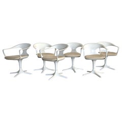 Swivel Dining Room Chairs by Konrad Schäfer, Set of 6, 1960s Space Age