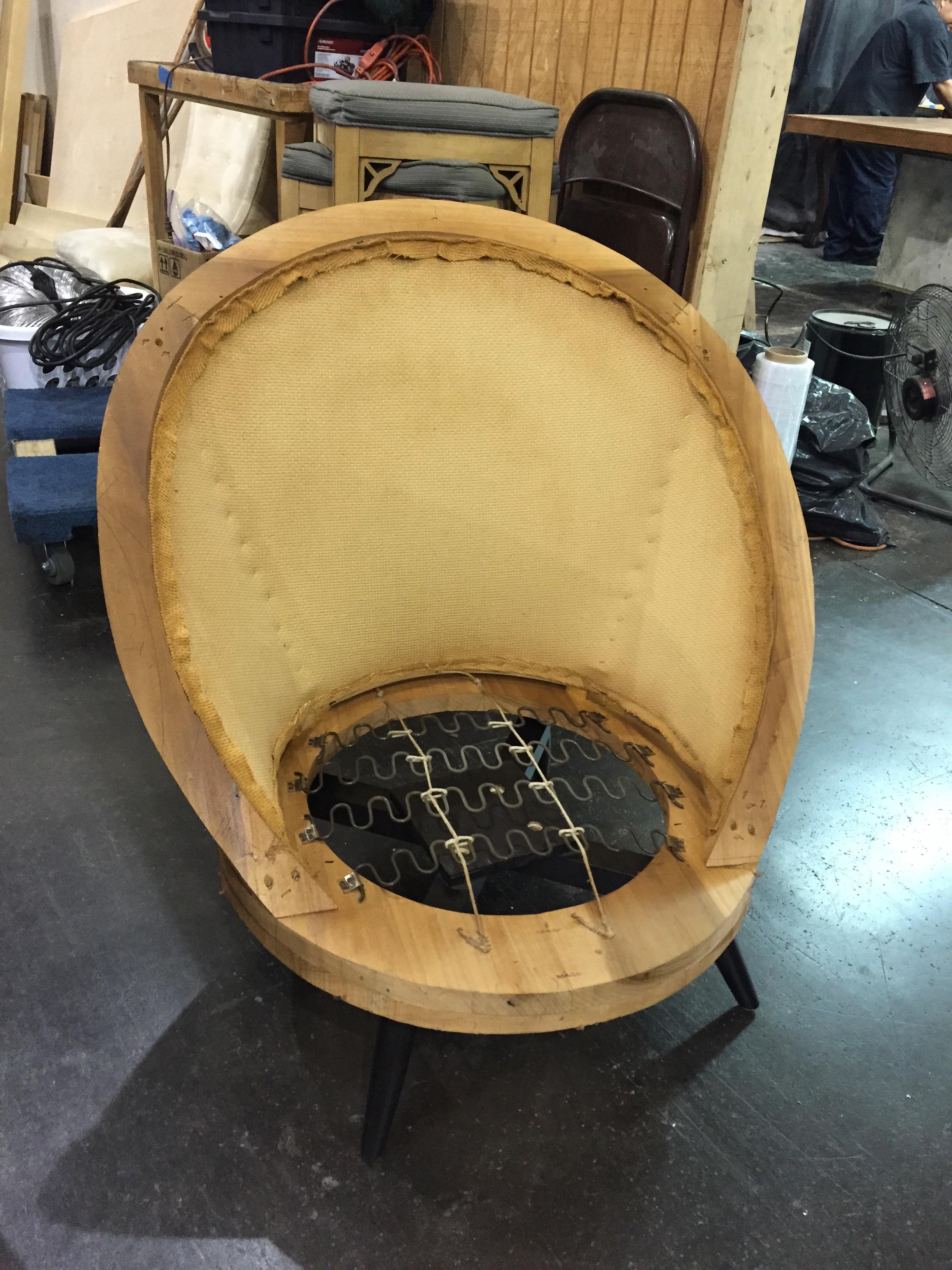 Chair will upholstered in Customer's own material.  Lead time is approximately 4 weeks for completion.  