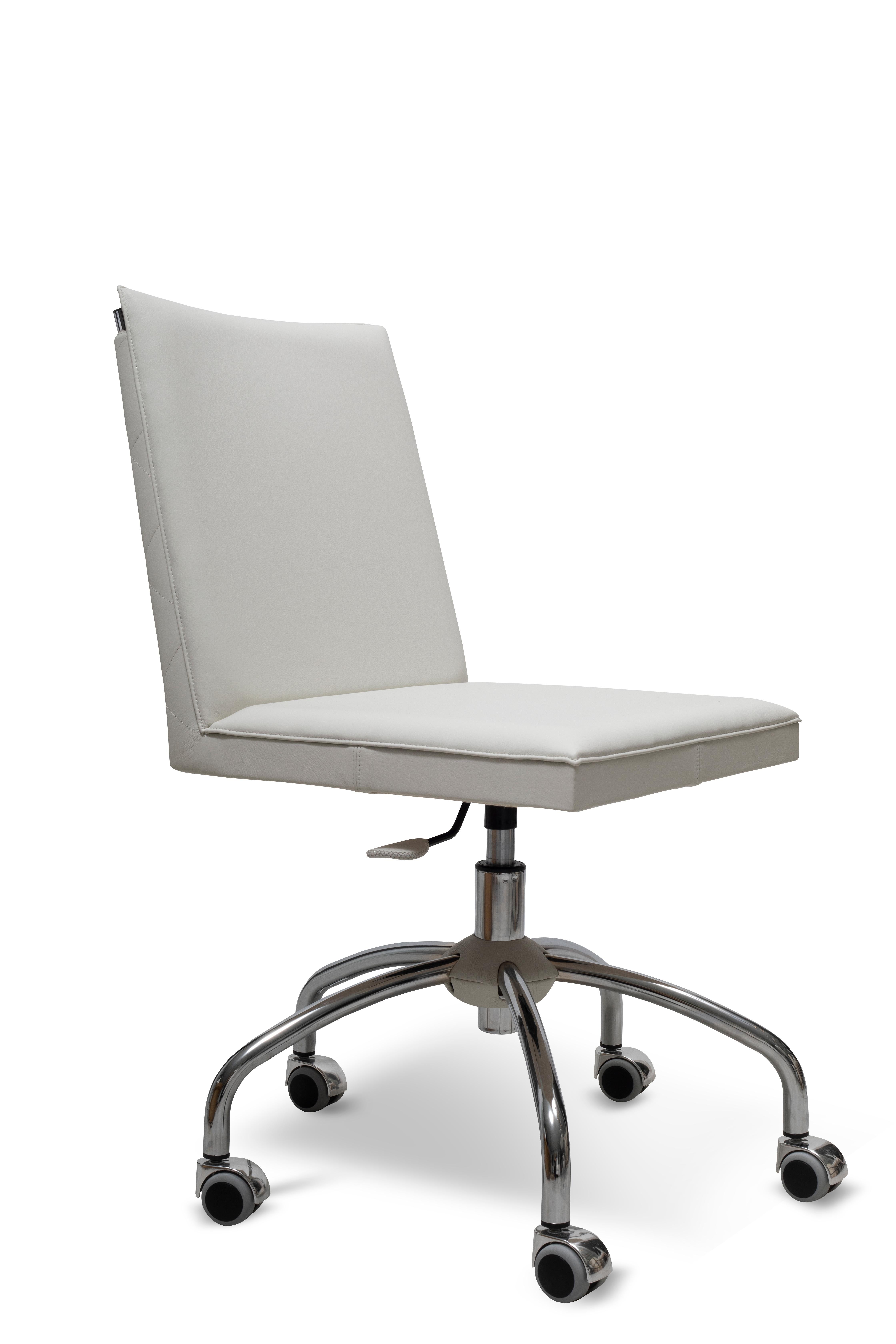 Swivel Leather Desk Chair, Cubé Desk Chair In New Condition For Sale In Miami, FL