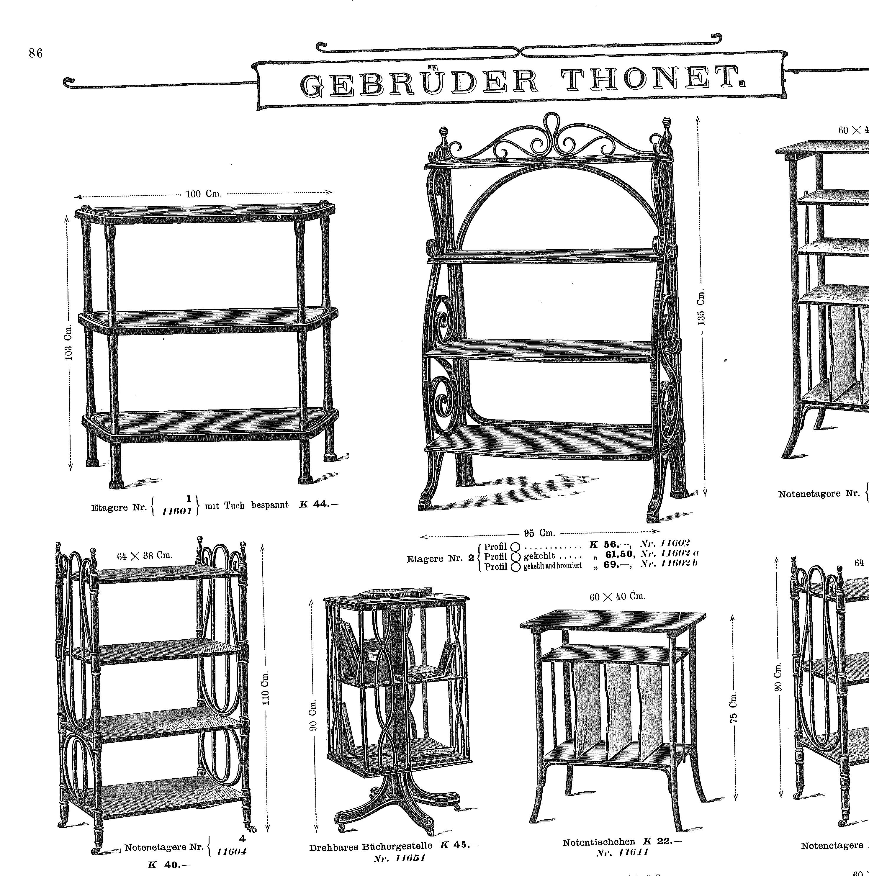 20th Century Swivel Library Bookcase Thonet Nr.1, Since 1904