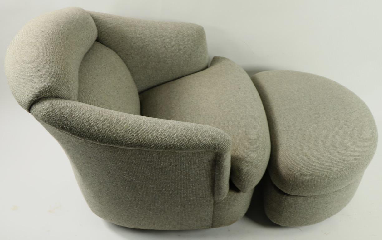 Swivel Lounge Chair and Ottoman by Directional 2