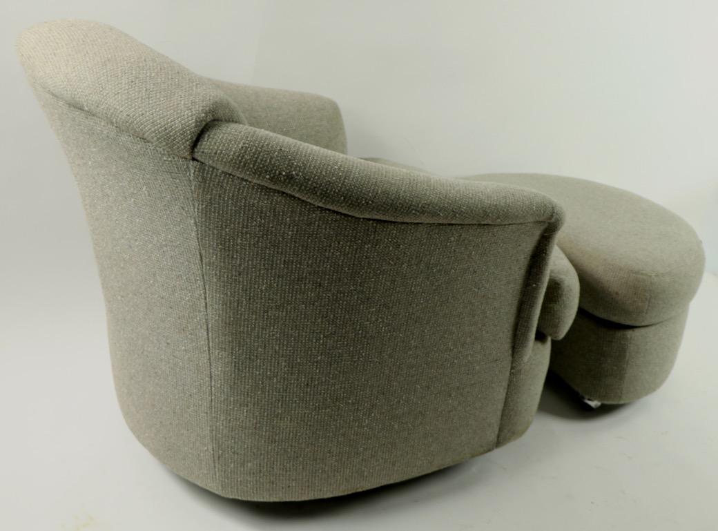 Swivel Lounge Chair and Ottoman by Directional 4
