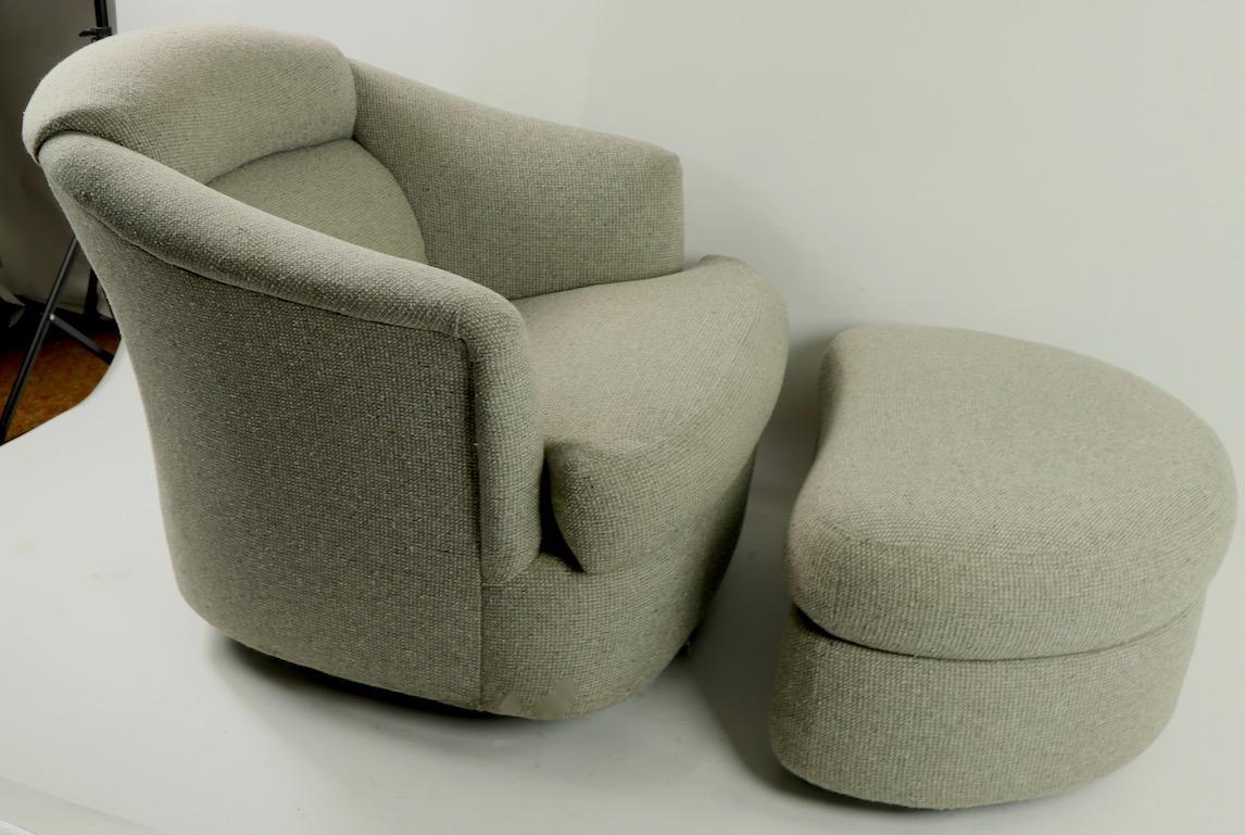 Swivel Lounge Chair and Ottoman by Directional 5