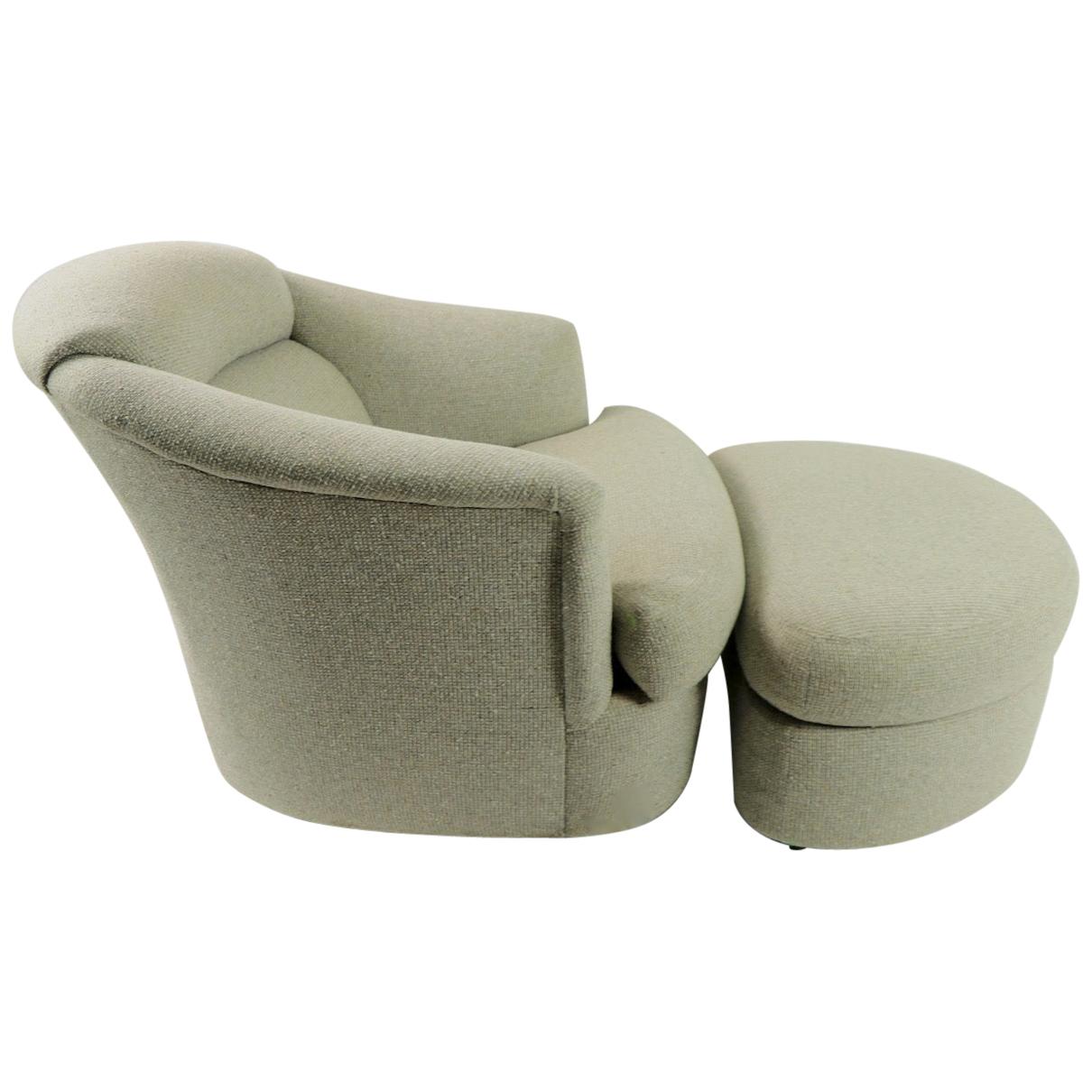 Swivel Lounge Chair and Ottoman by Directional