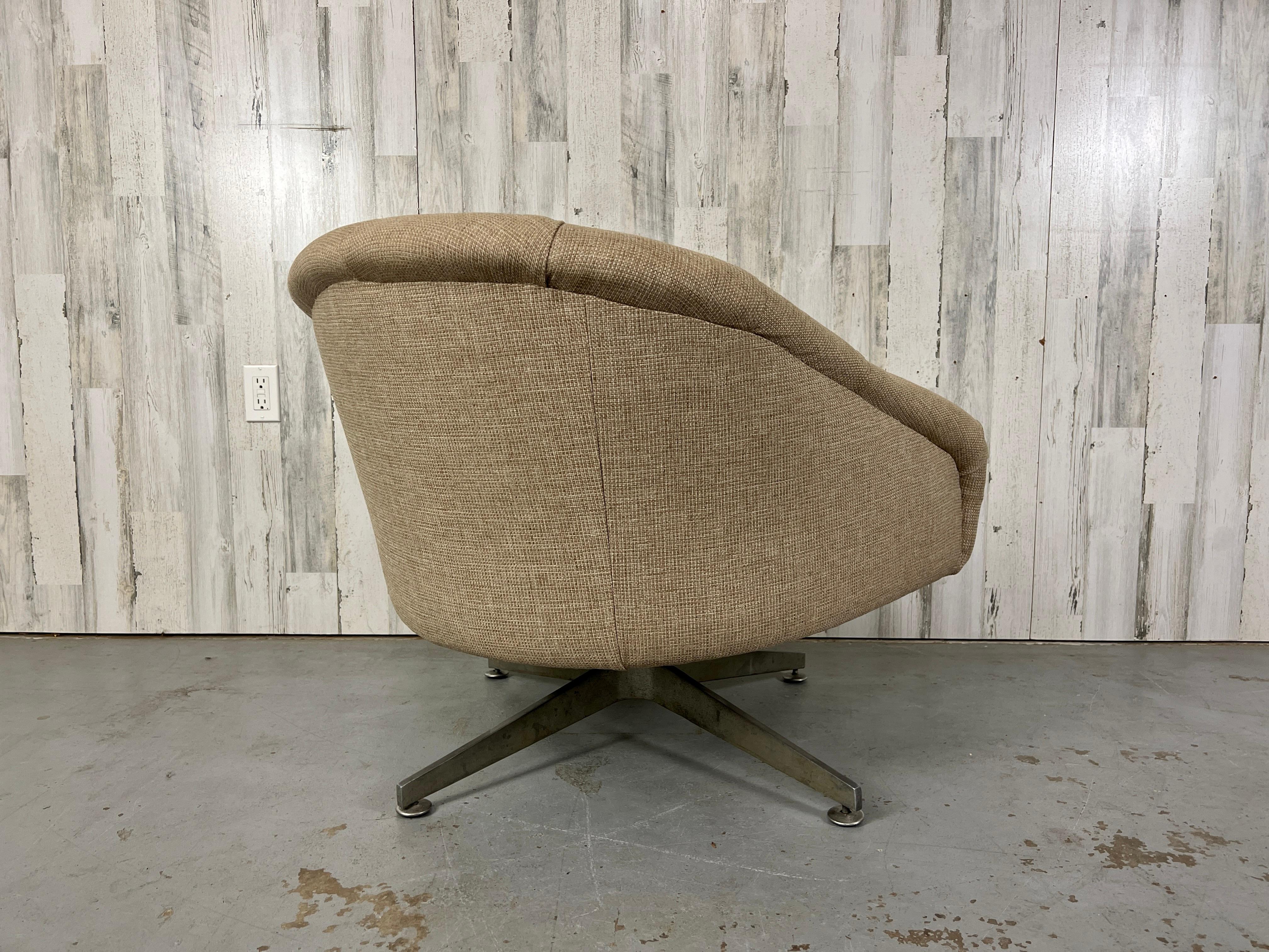 American Swivel Lounge Chair by Ward Bennett For Sale