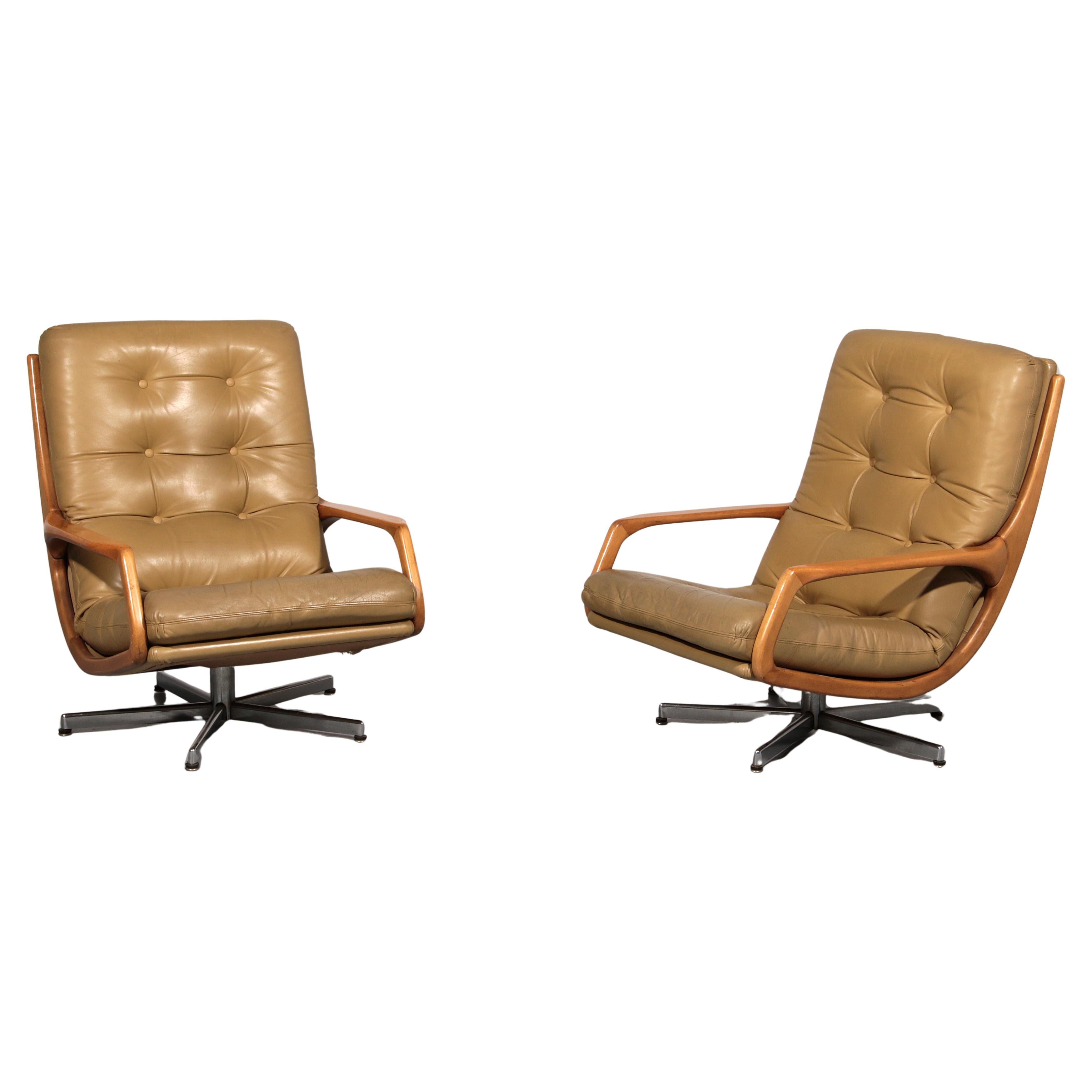 Swivel Lounge Chairs by Eugen Schmidt for Soloform 1960