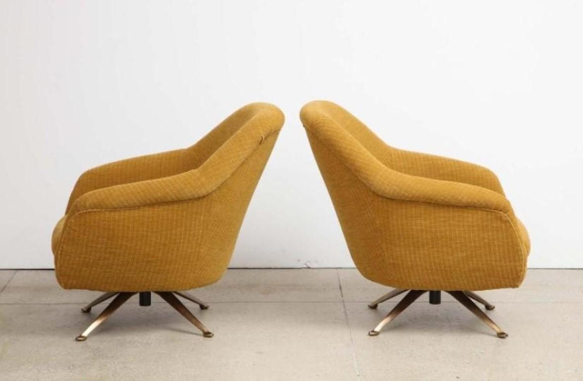 Mid-Century Modern Swivel Lounge Chairs by Osvaldo Borsani for ABV