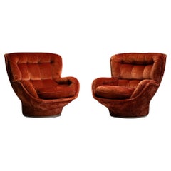 Swivel Lounge Chairs Circa 1970