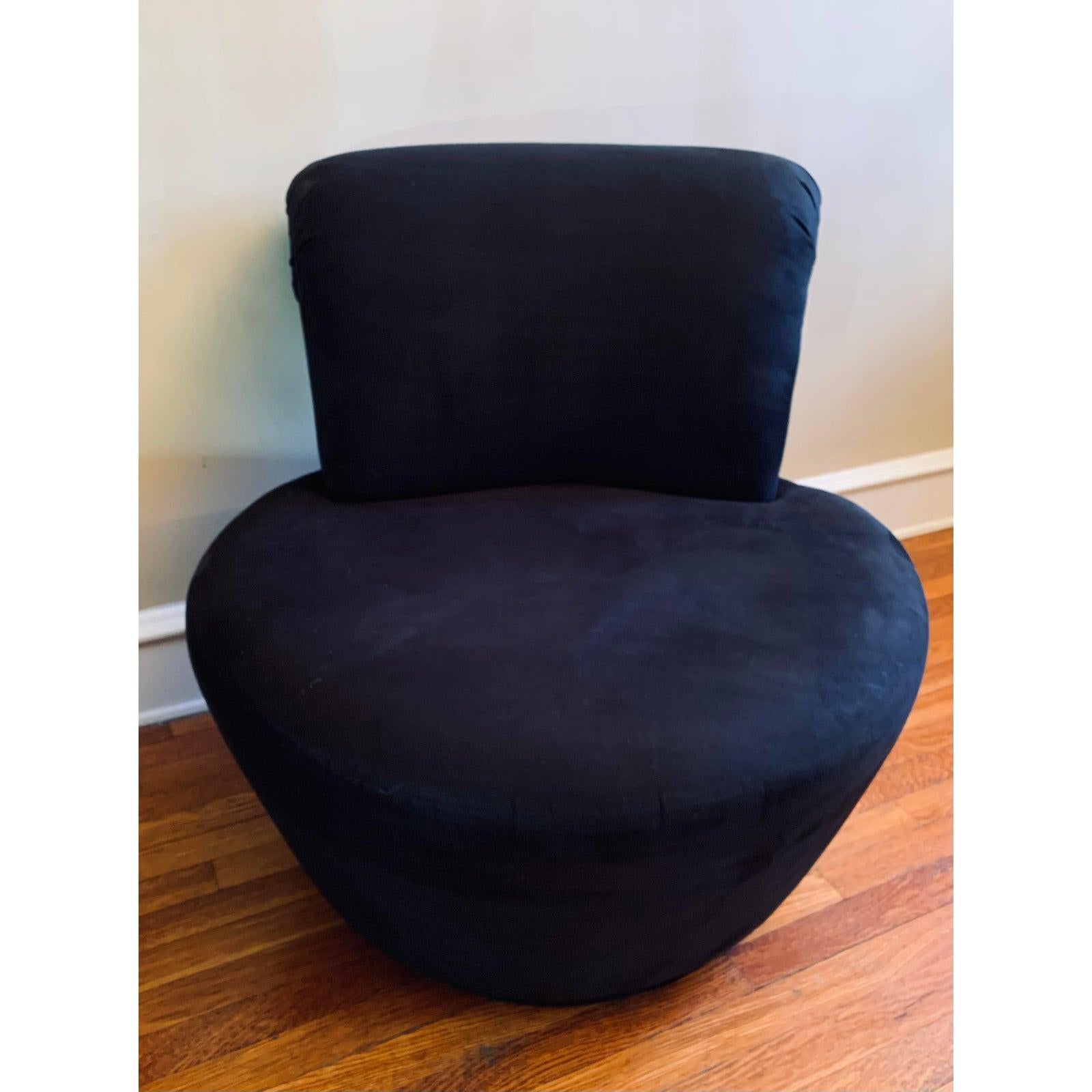 Mid-Century Modern Swivel Lounge Chairs Designed by Vladimir Kagan for Weiman, Pair