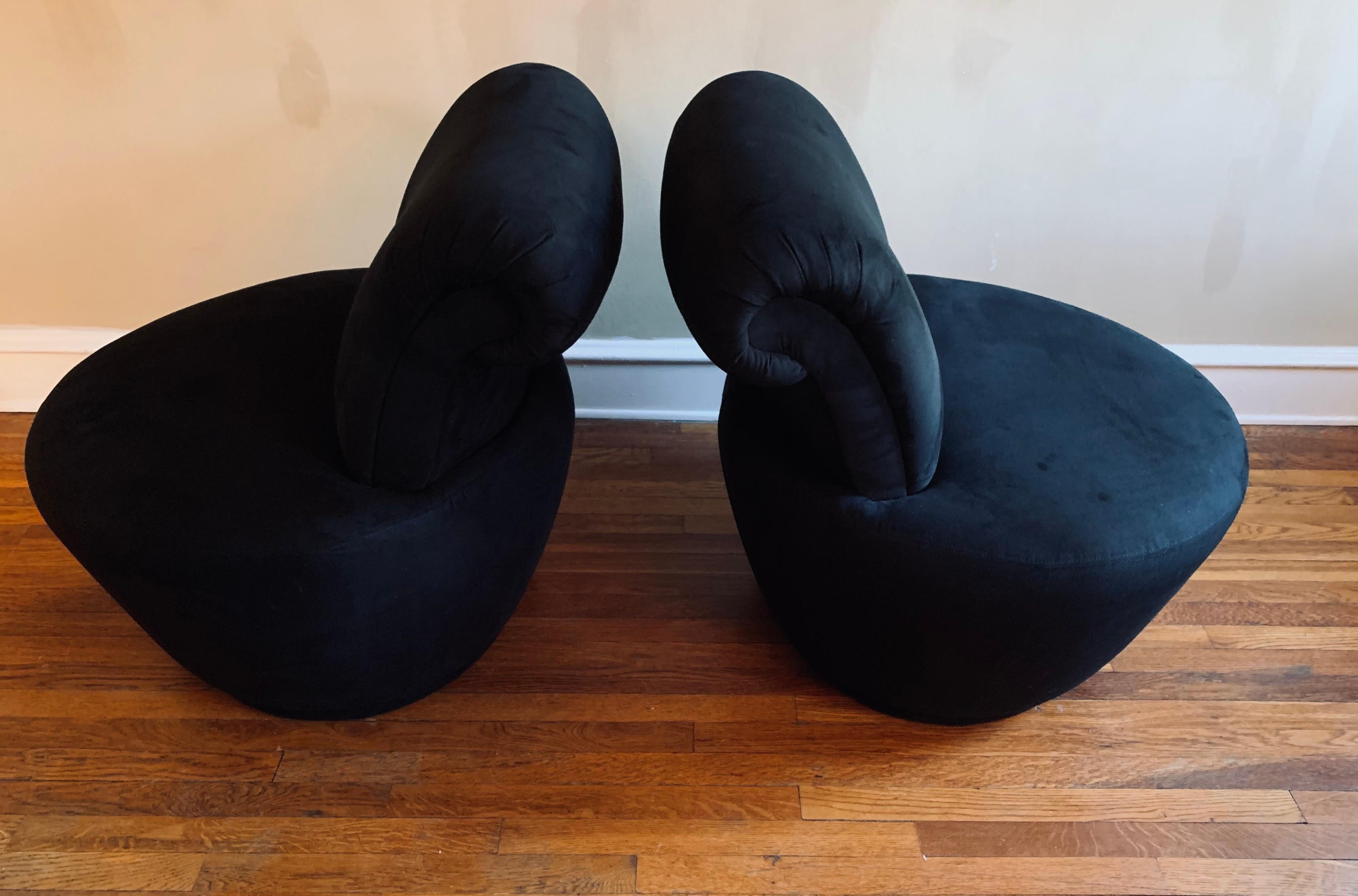 Swivel Lounge Chairs Designed by Vladimir Kagan for Weiman, Pair 1