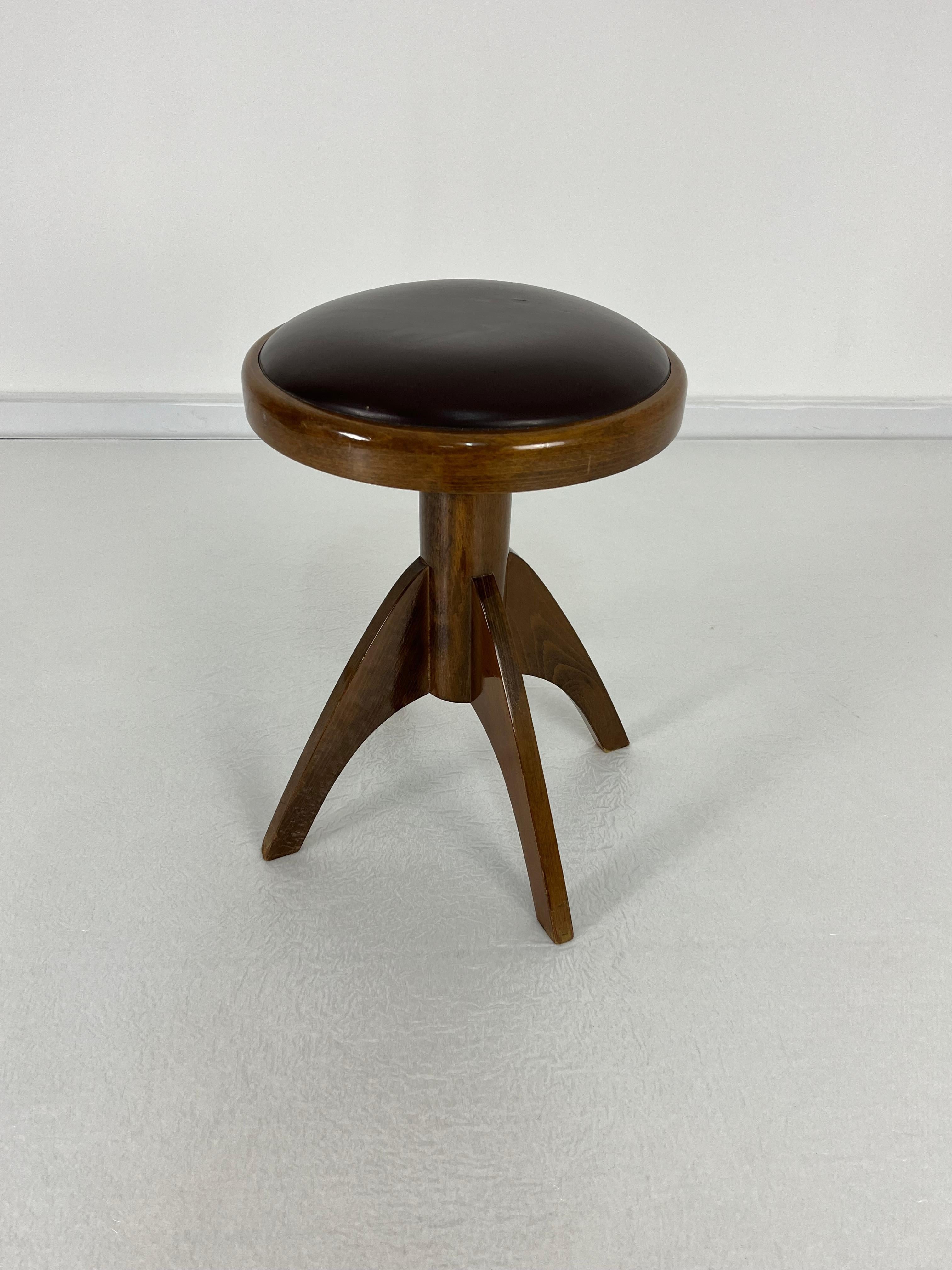 Drehbarer Klavierhocker Made in Italy, 1980er Jahre im Angebot 4