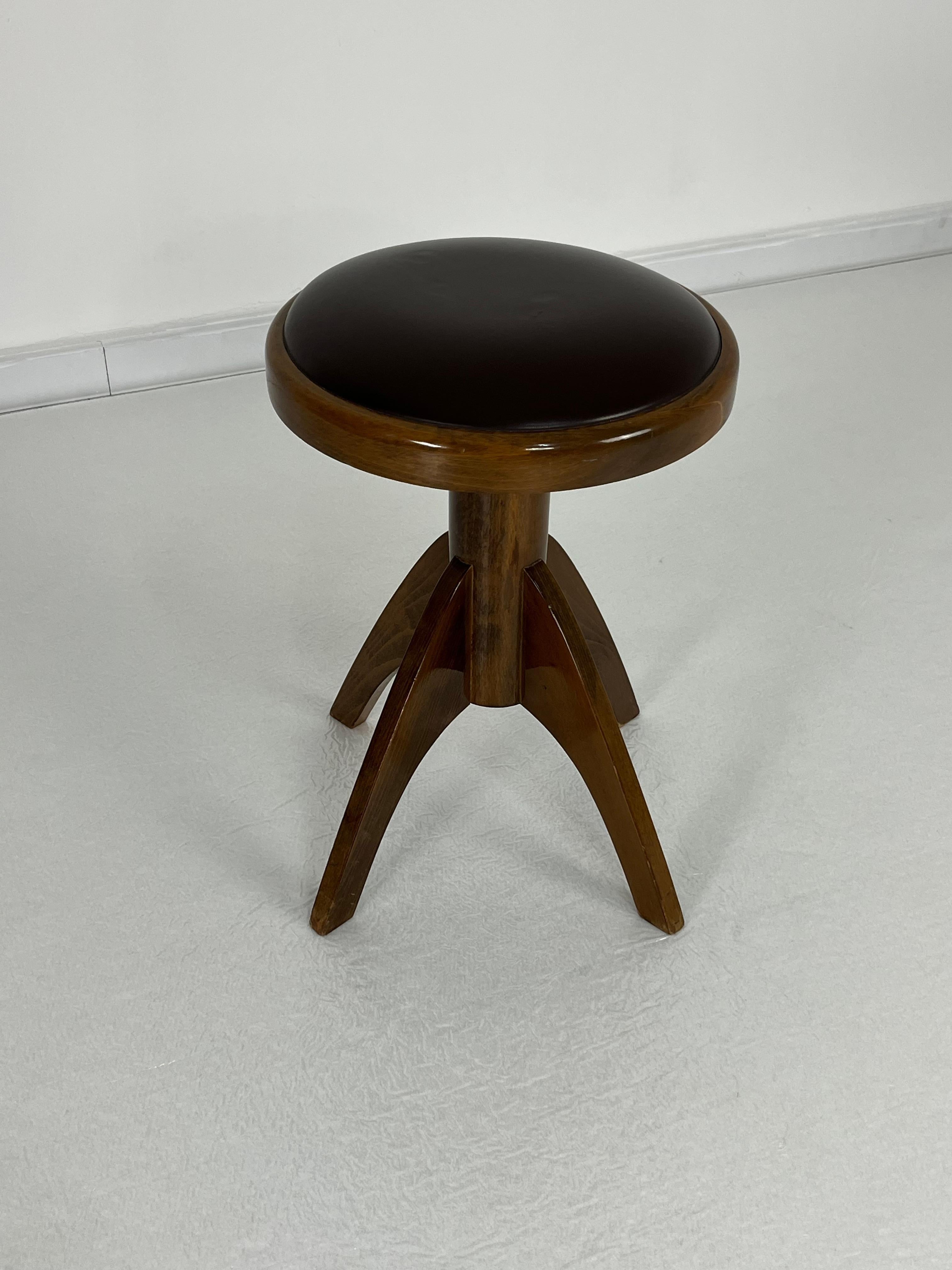 Drehbarer Klavierhocker Made in Italy, 1980er Jahre im Zustand „Gut“ im Angebot in Palermo, IT