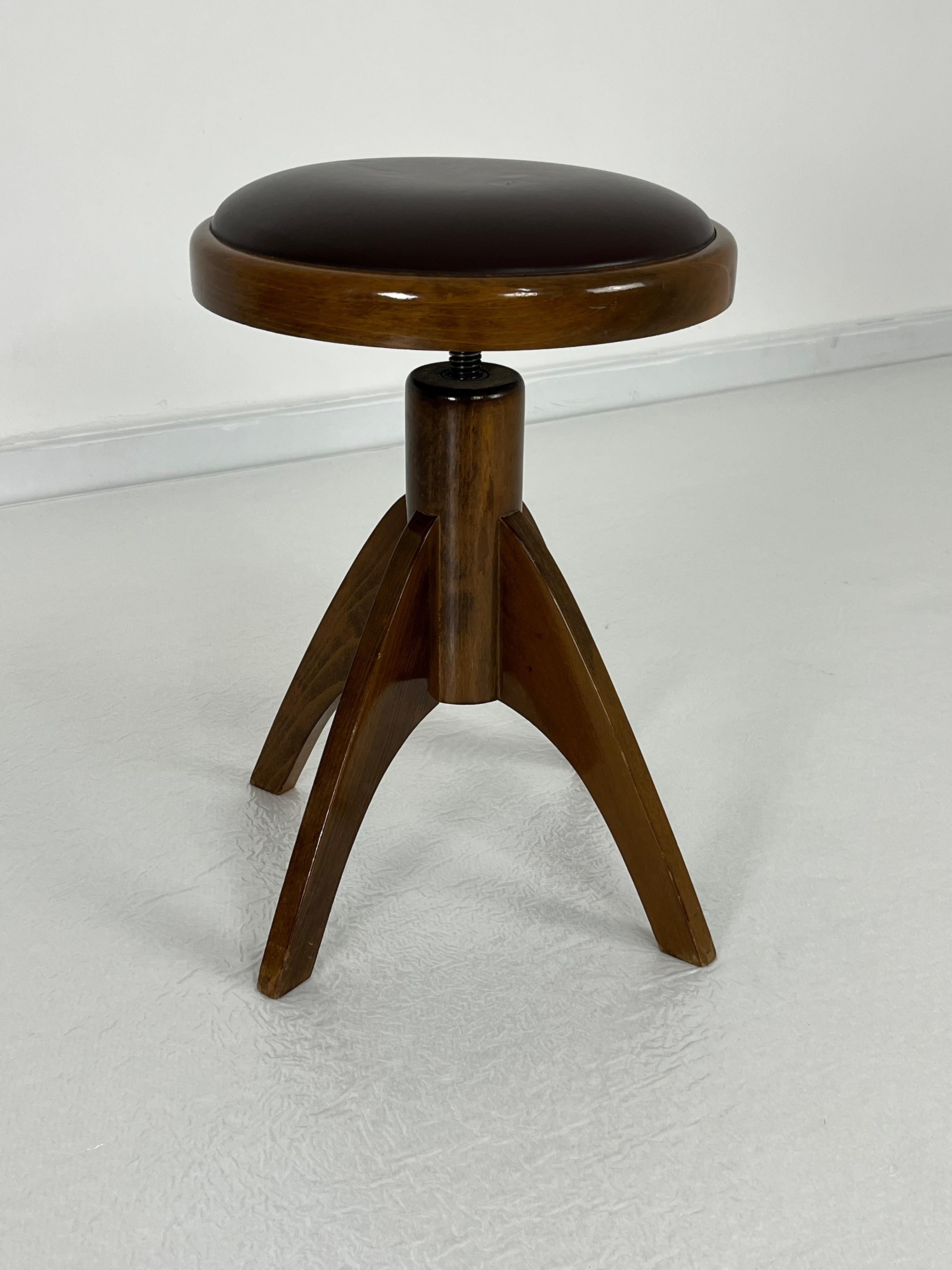 Drehbarer Klavierhocker Made in Italy, 1980er Jahre im Angebot 1