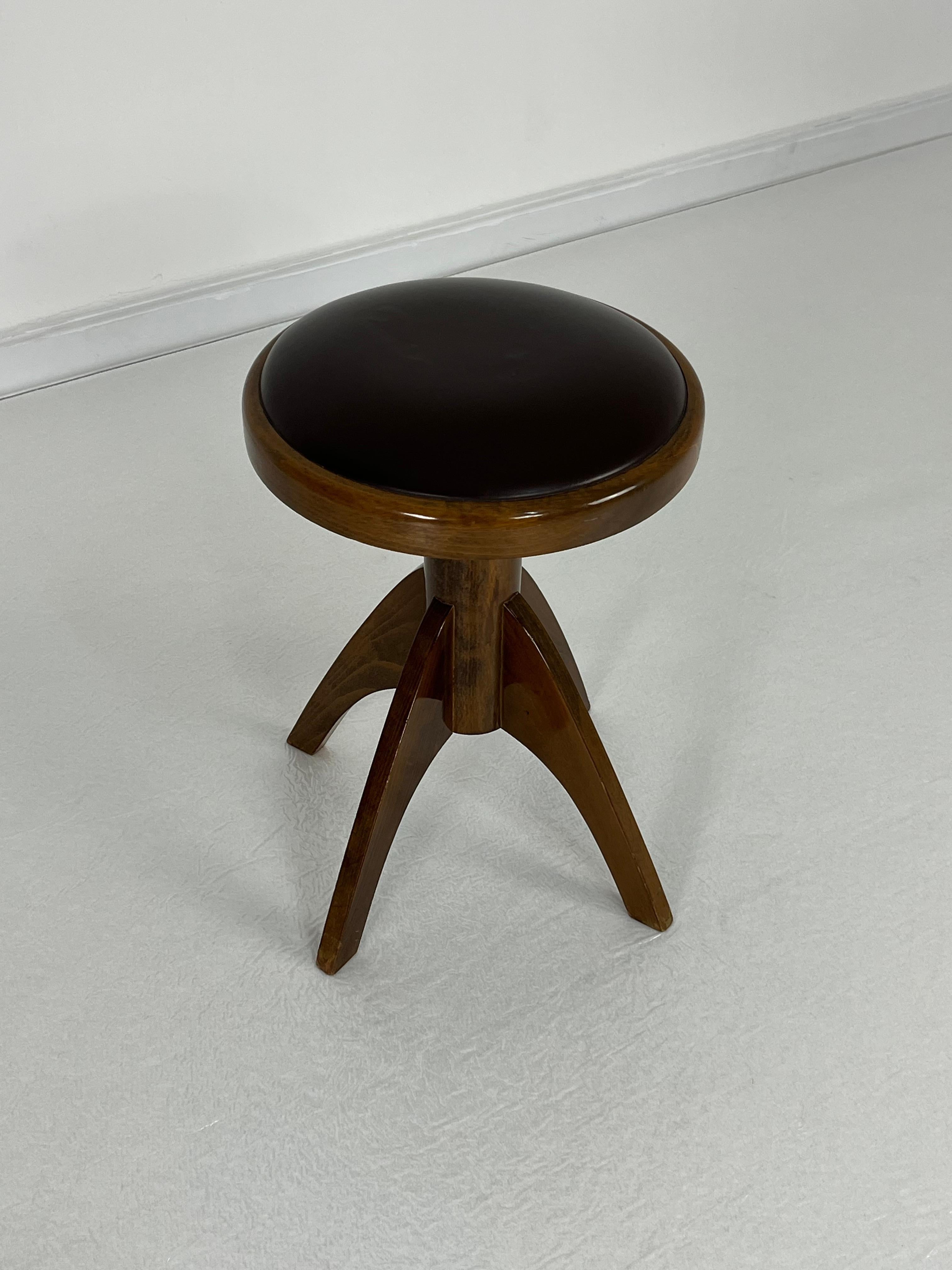 Drehbarer Klavierhocker Made in Italy, 1980er Jahre im Angebot 2