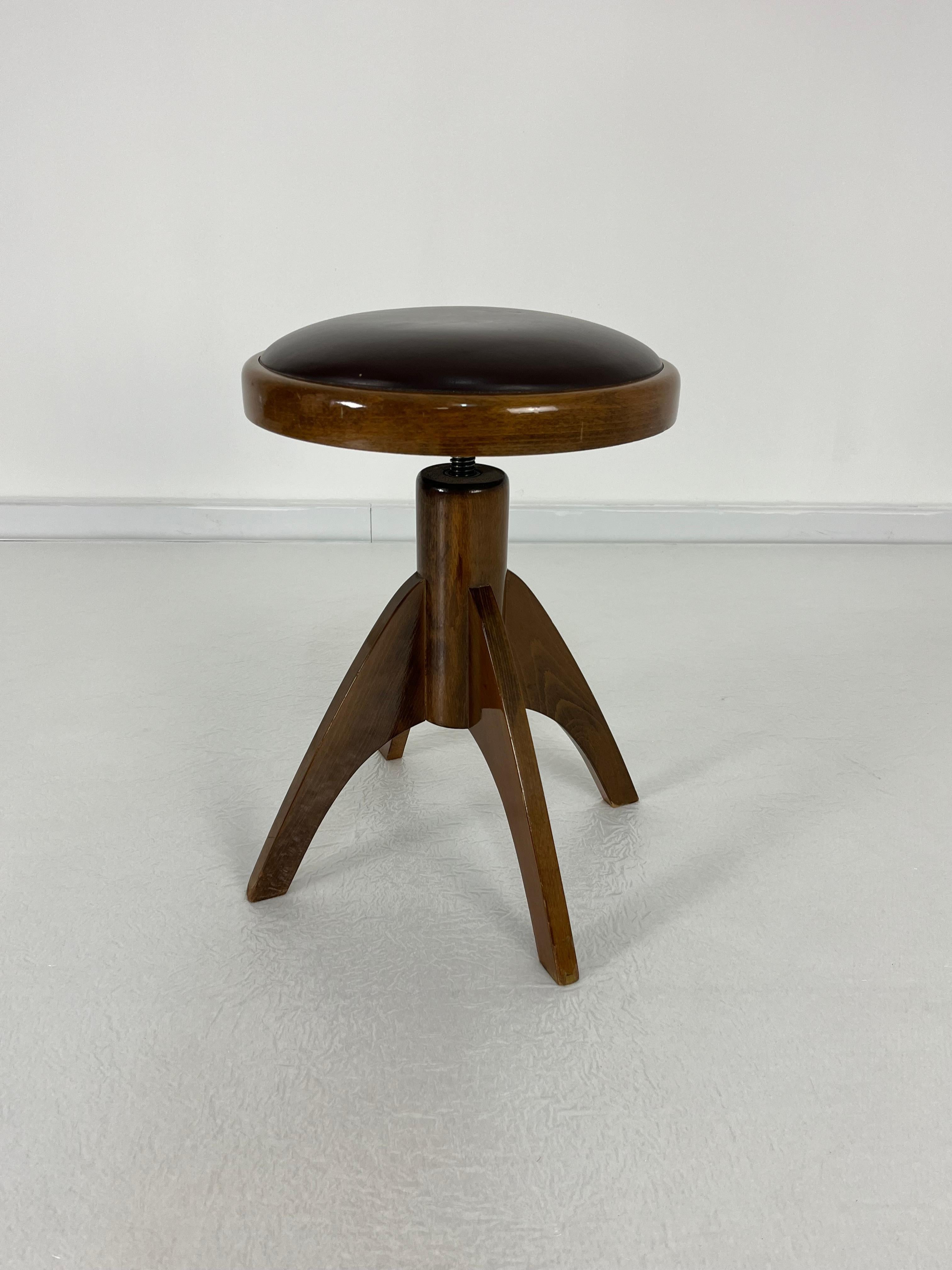 Drehbarer Klavierhocker Made in Italy, 1980er Jahre im Angebot 3