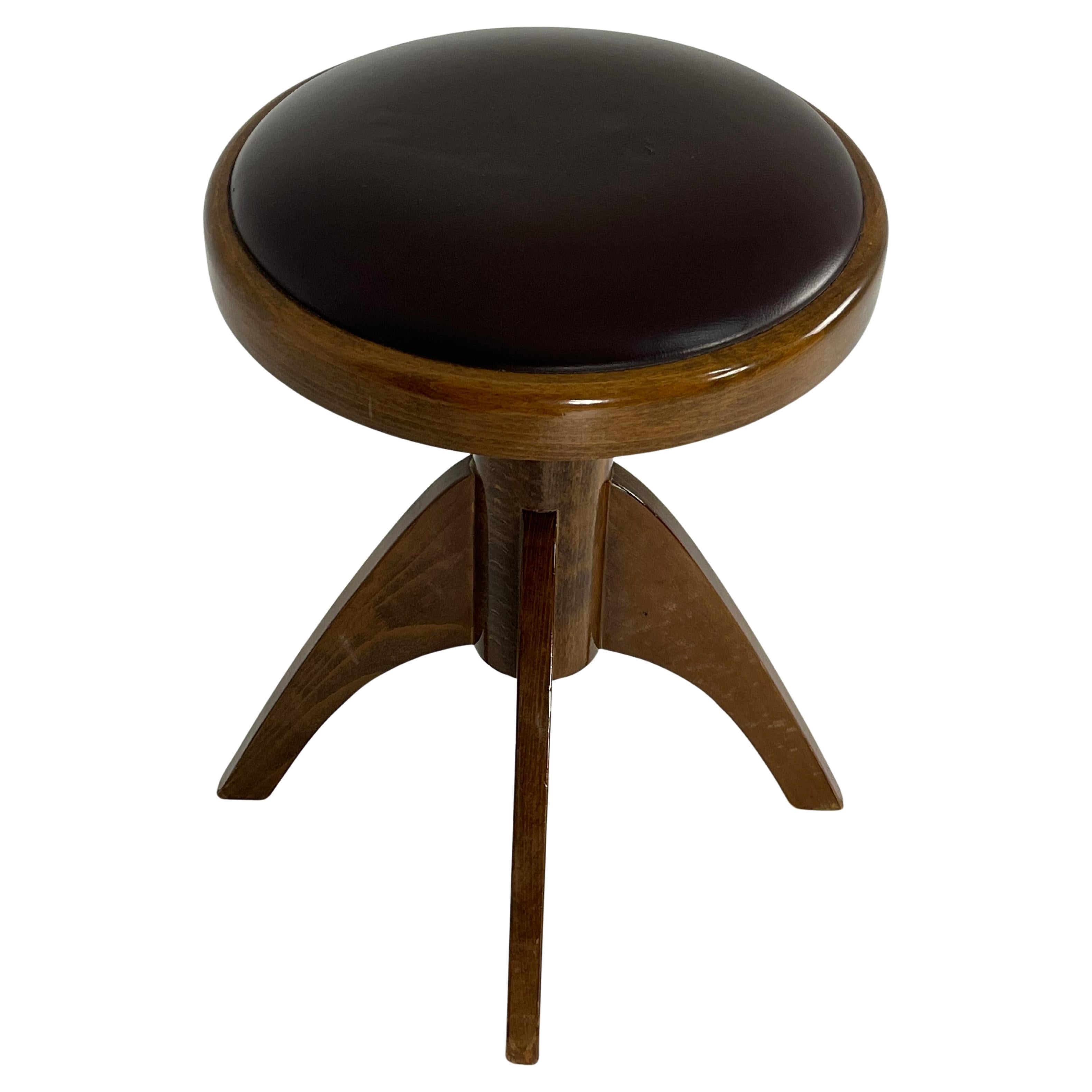 Drehbarer Klavierhocker Made in Italy, 1980er Jahre