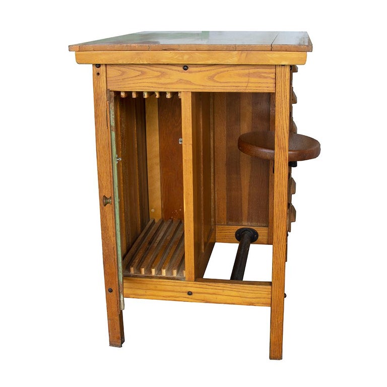 Swivel Seat Watchmaker's Desk at 1stDibs | watchmaker desk