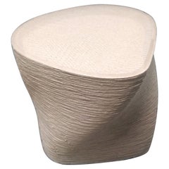 Swivel, Stool and Planter, 3D Printed Fermented Sugar and Wood Fibre Mix