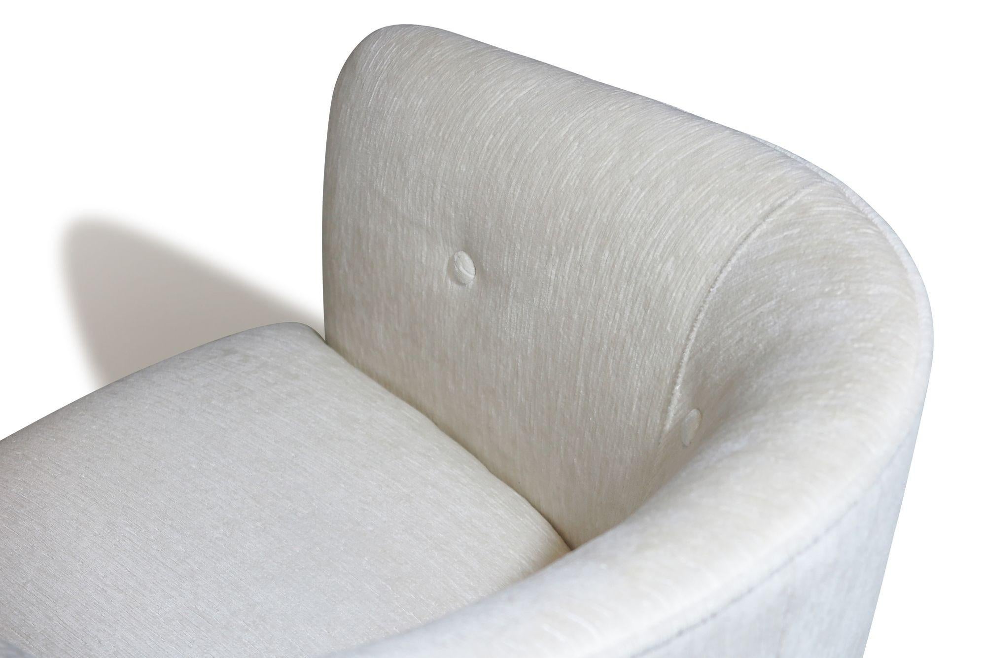 Fauteuils de salon pivotants à base chromée de Milo Baughman pour Thayer Coggin en vente 4