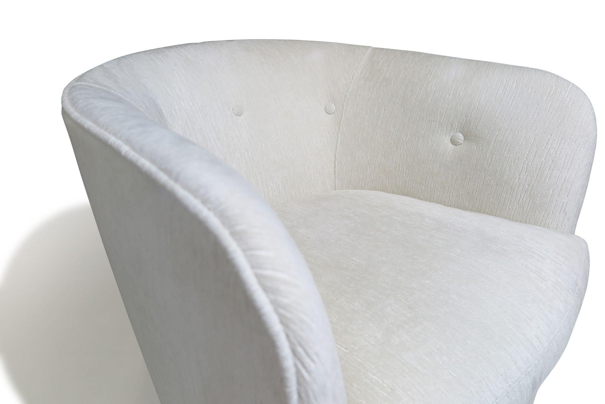 Fauteuils de salon pivotants à base chromée de Milo Baughman pour Thayer Coggin en vente 6