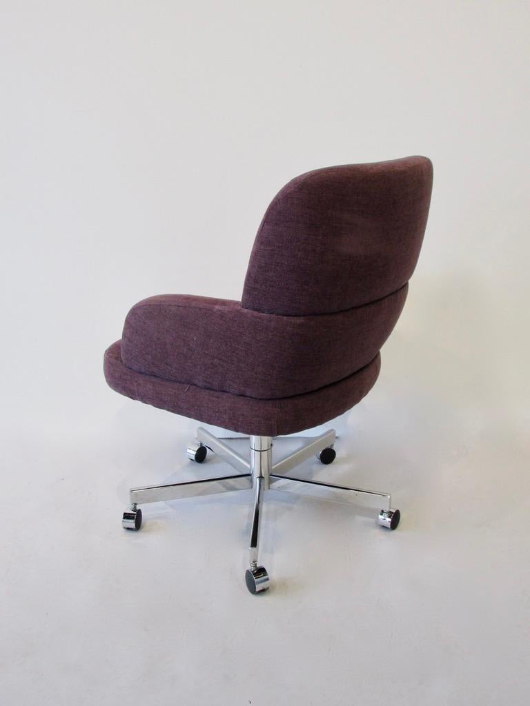 purple leather office chair