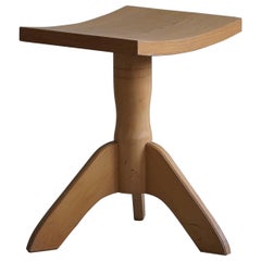 Tabouret tripode pivotant danois moderne du milieu du siècle dernier, 1970