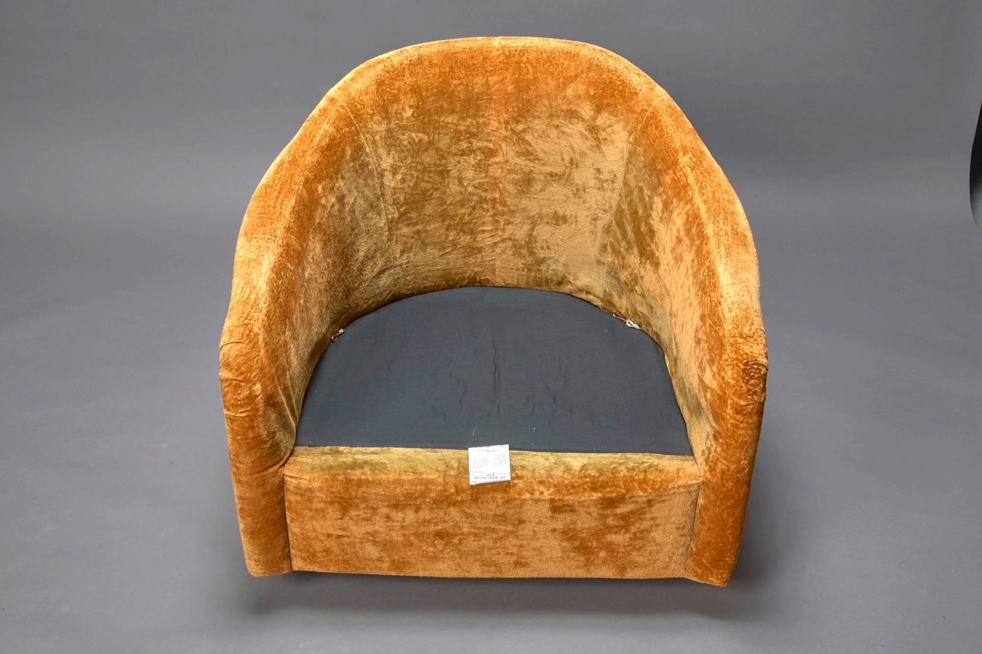 Fabric Swivel Tub Chair by Milo Baughman for Thayer Coggin
