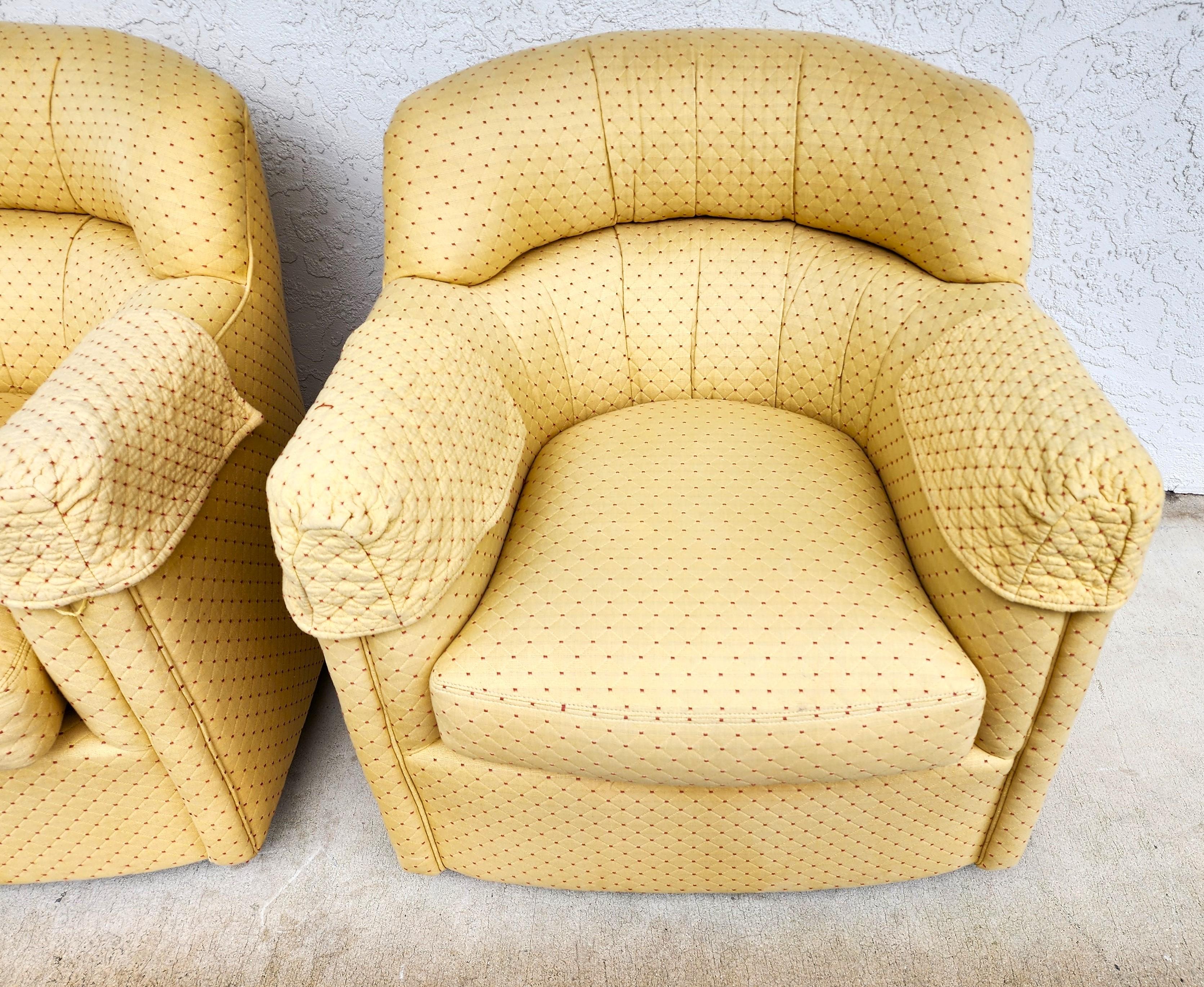 Swivel Tub Chairs by Hancock & Moore Pair In Good Condition In Lake Worth, FL
