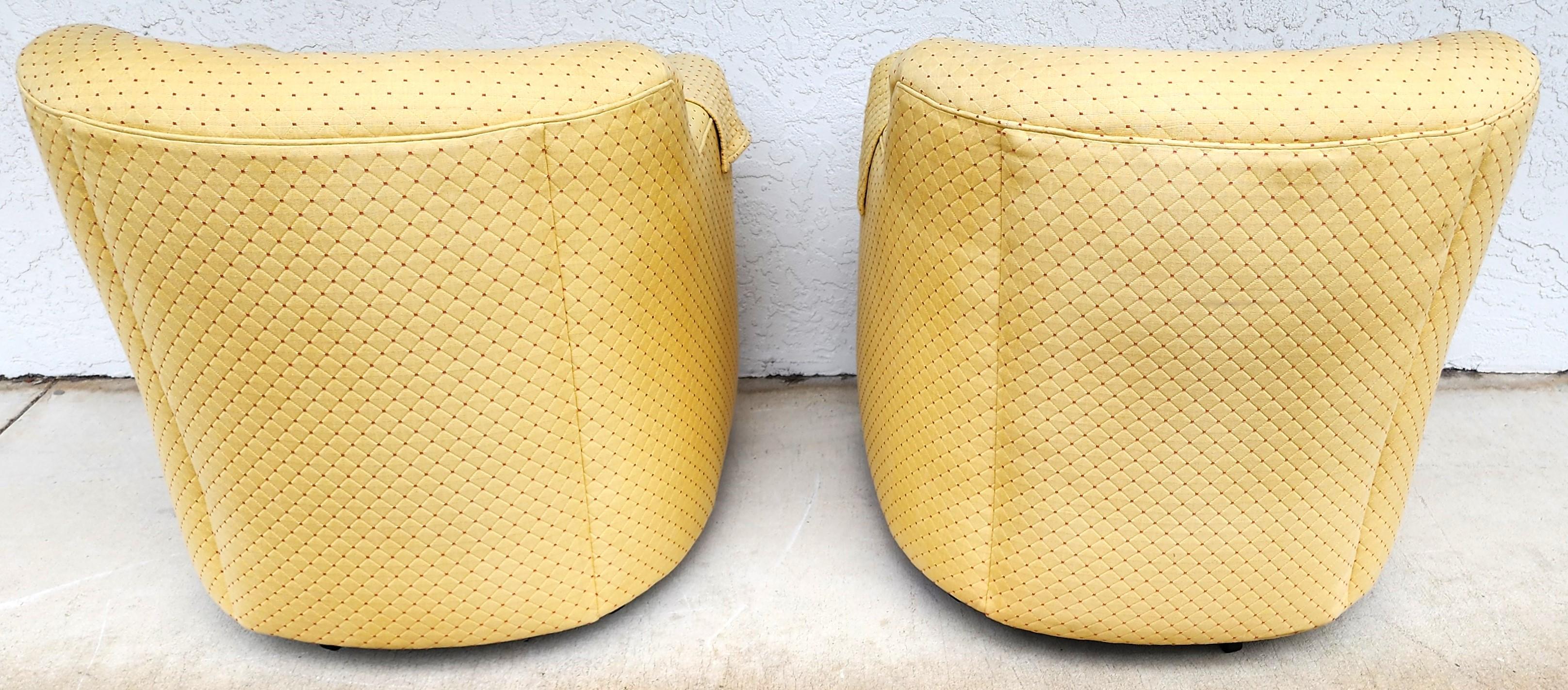 Swivel Tub Chairs by Hancock & Moore Pair 2