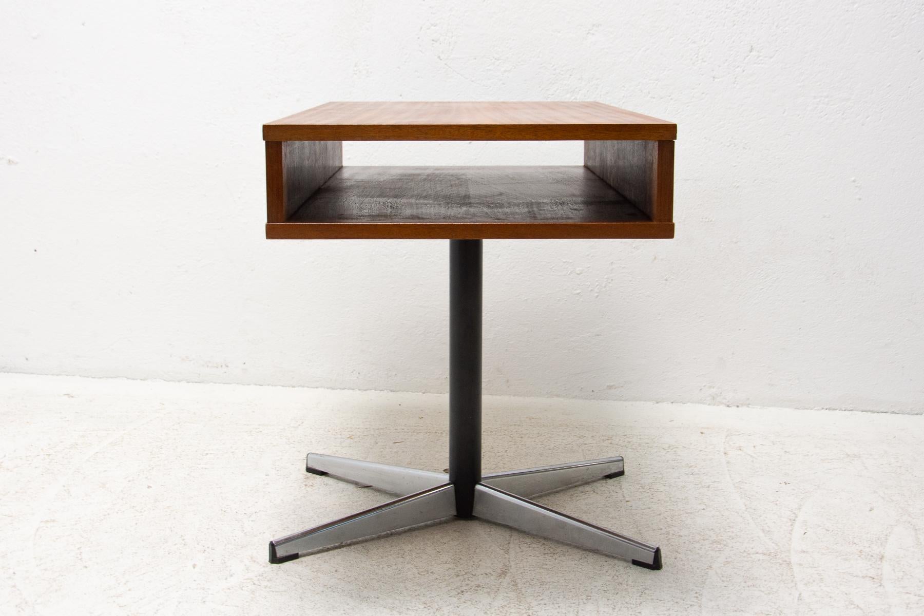 Iron Swivel TV Table or Side Table, 1970´s, Czechoslovakia For Sale