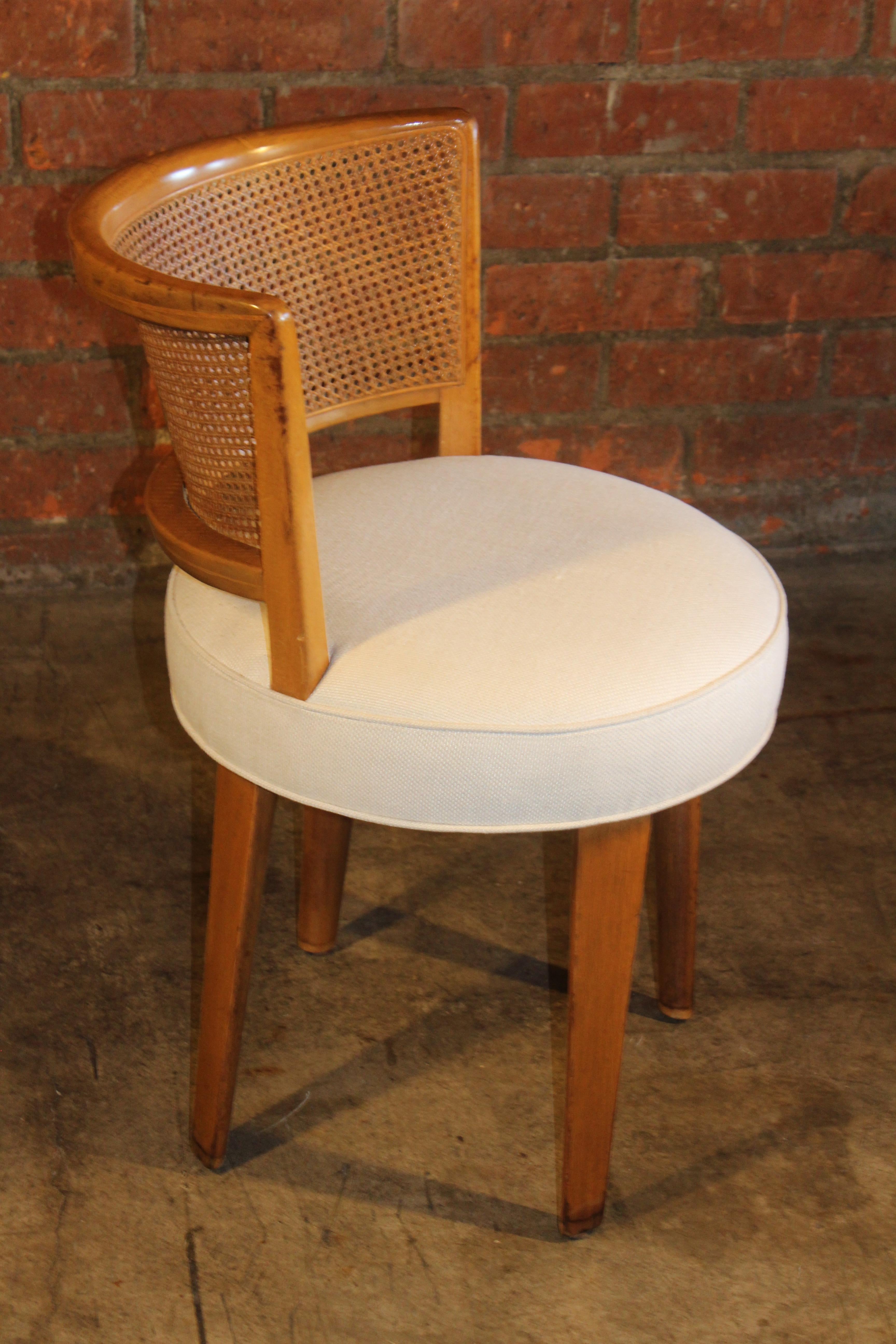 Swivel Vanity Chair by Edward Wormley for Dunbar, 1950s In Good Condition In Los Angeles, CA