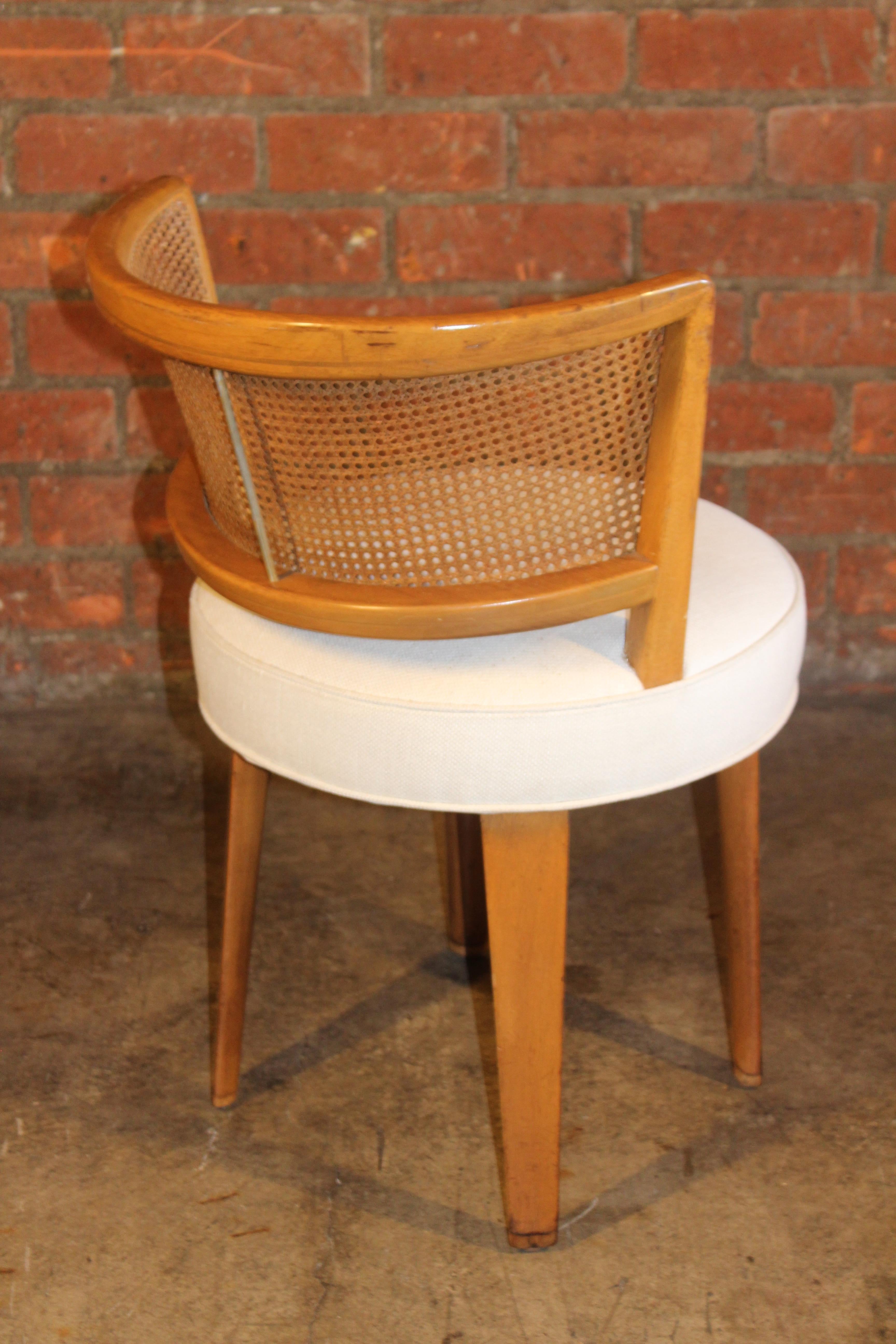 Mid-20th Century Swivel Vanity Chair by Edward Wormley for Dunbar, 1950s