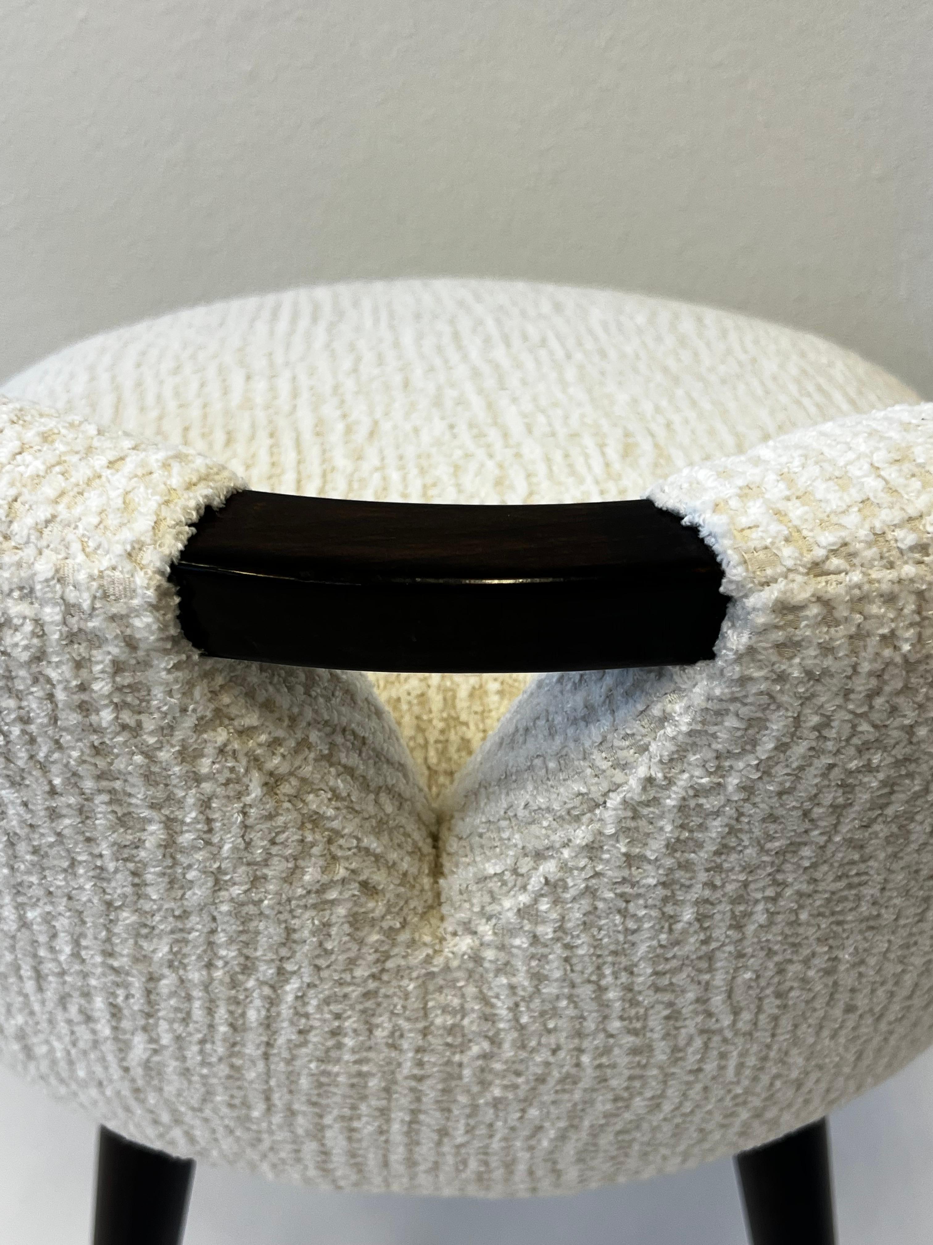 Tissu Tabouret de coiffeuse pivotant de Paul Frankl en vente