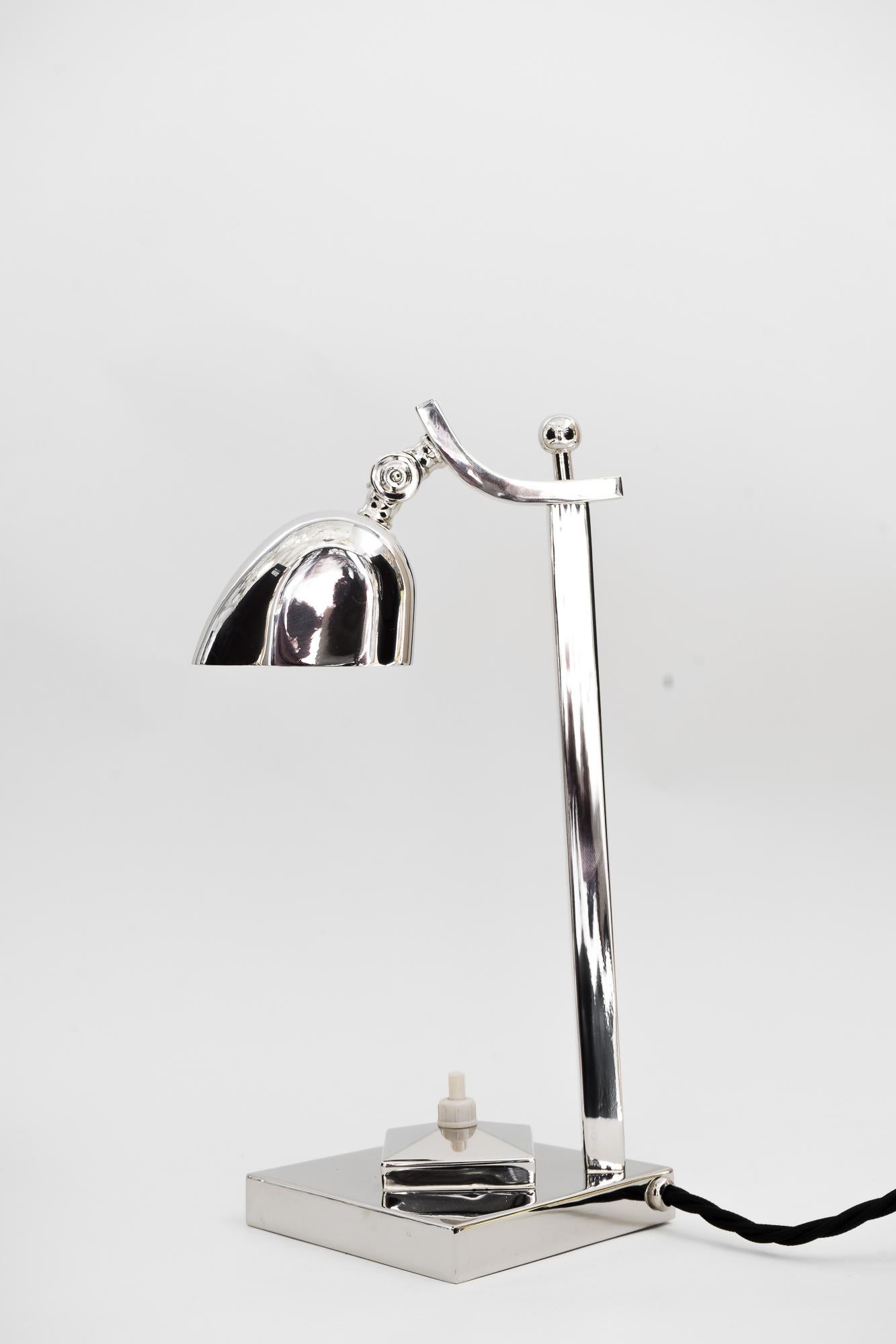 Plated Swiveling Art Deco Table Lamp, circa 1920s