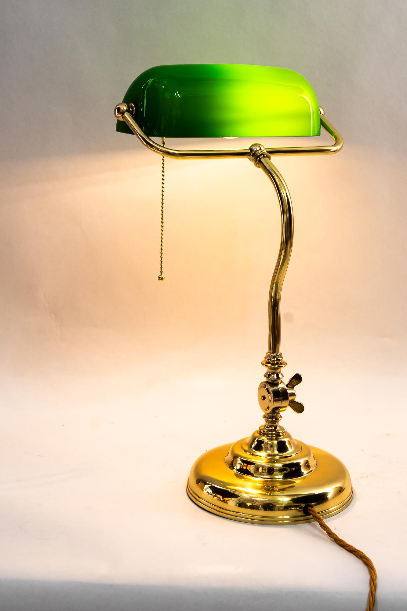 Swiveling banker table lamp vienna around 1920s 5