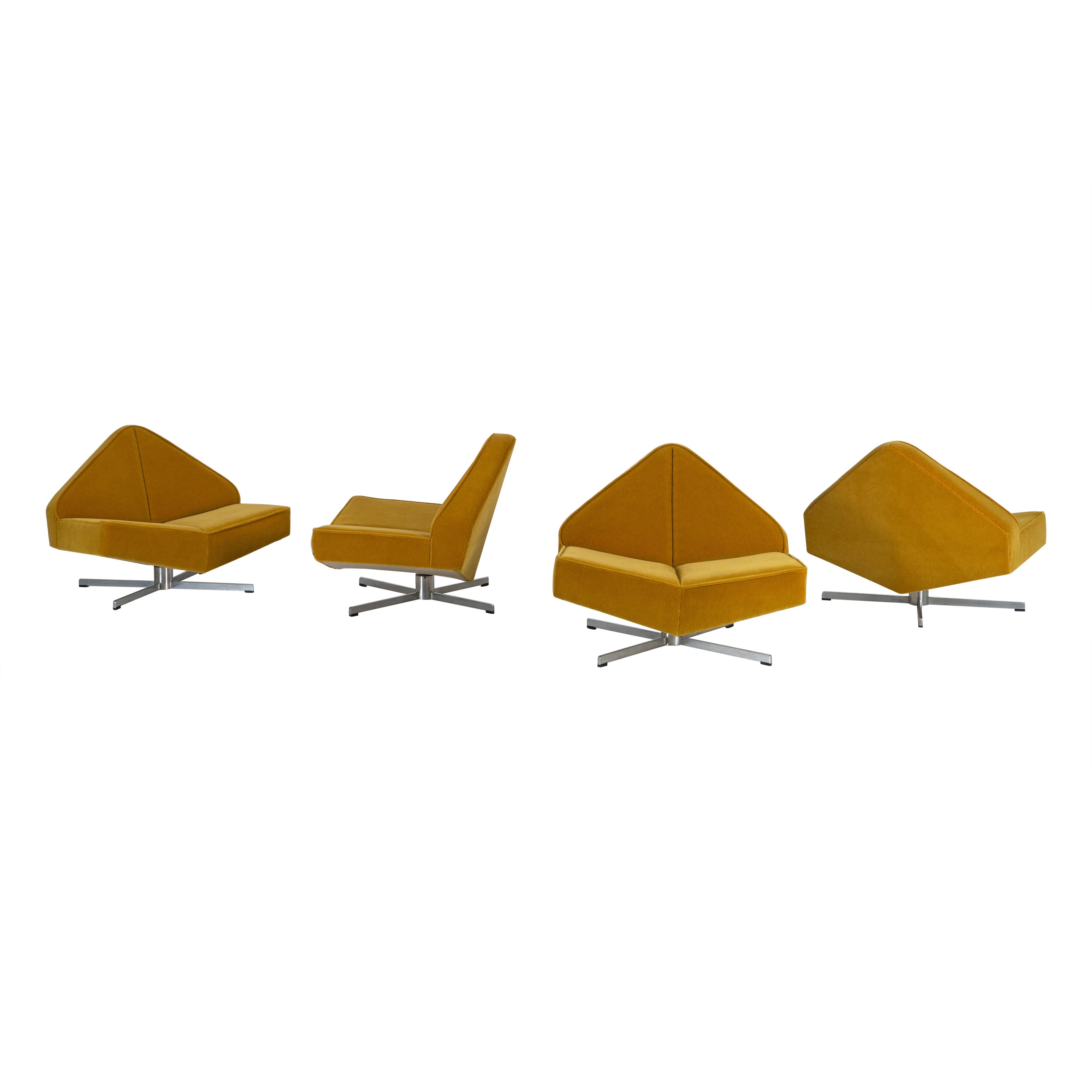 Swiveling Mid-Century Lounge Chairs "Brasilia" by Edition Schmieder, 1960s