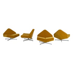 Swiveling Mid-Century Lounge Chairs "Brasilia" by Edition Schmieder, 1960s