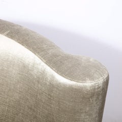 Swiveling "Nautilus" Chair by Vladimir Kagan in Smoked Platinum Velvet