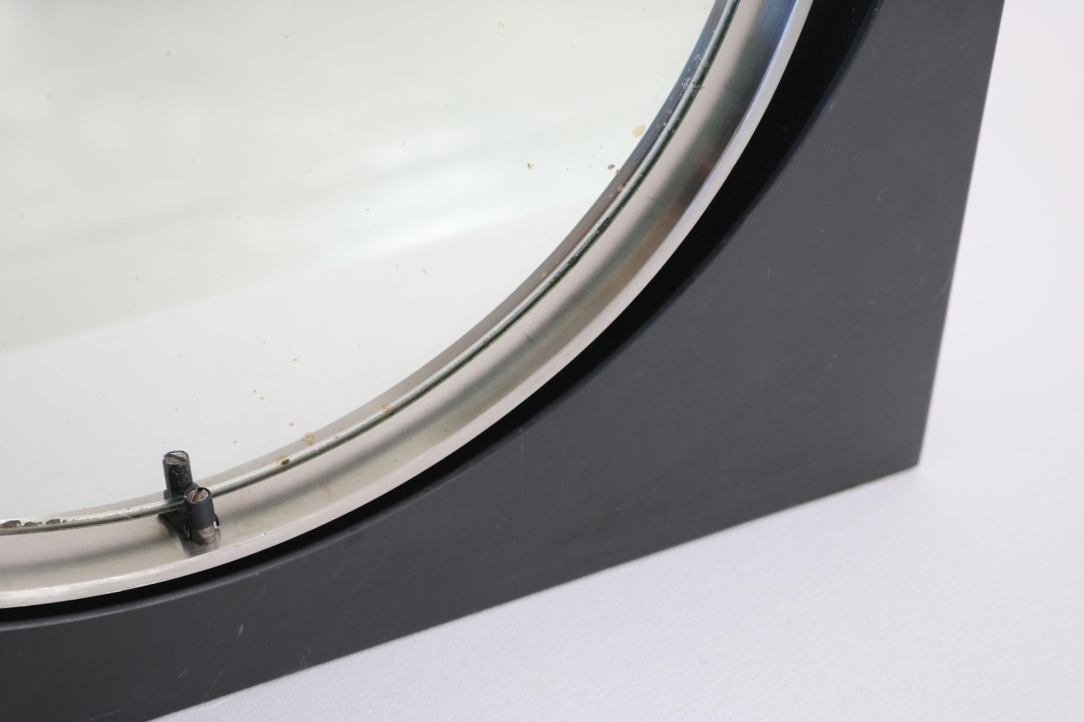  Swivelling Table vanity mirror with black marble base, Italy 1960s For Sale 12