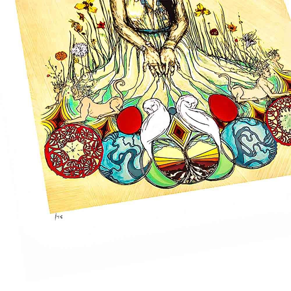 Moni and The Sphynx (Hand Embellished) For Sale 4