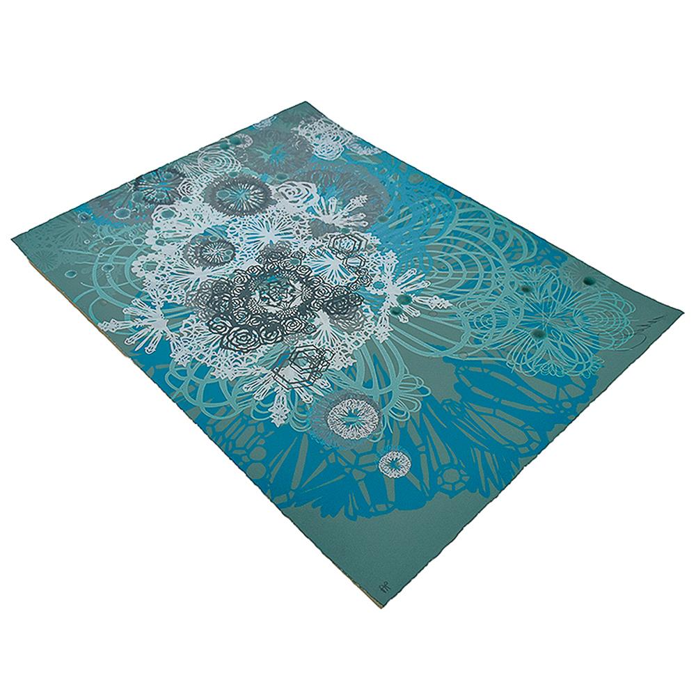 Flores de nieve (Prueba de artista única decorada a mano) en venta 2