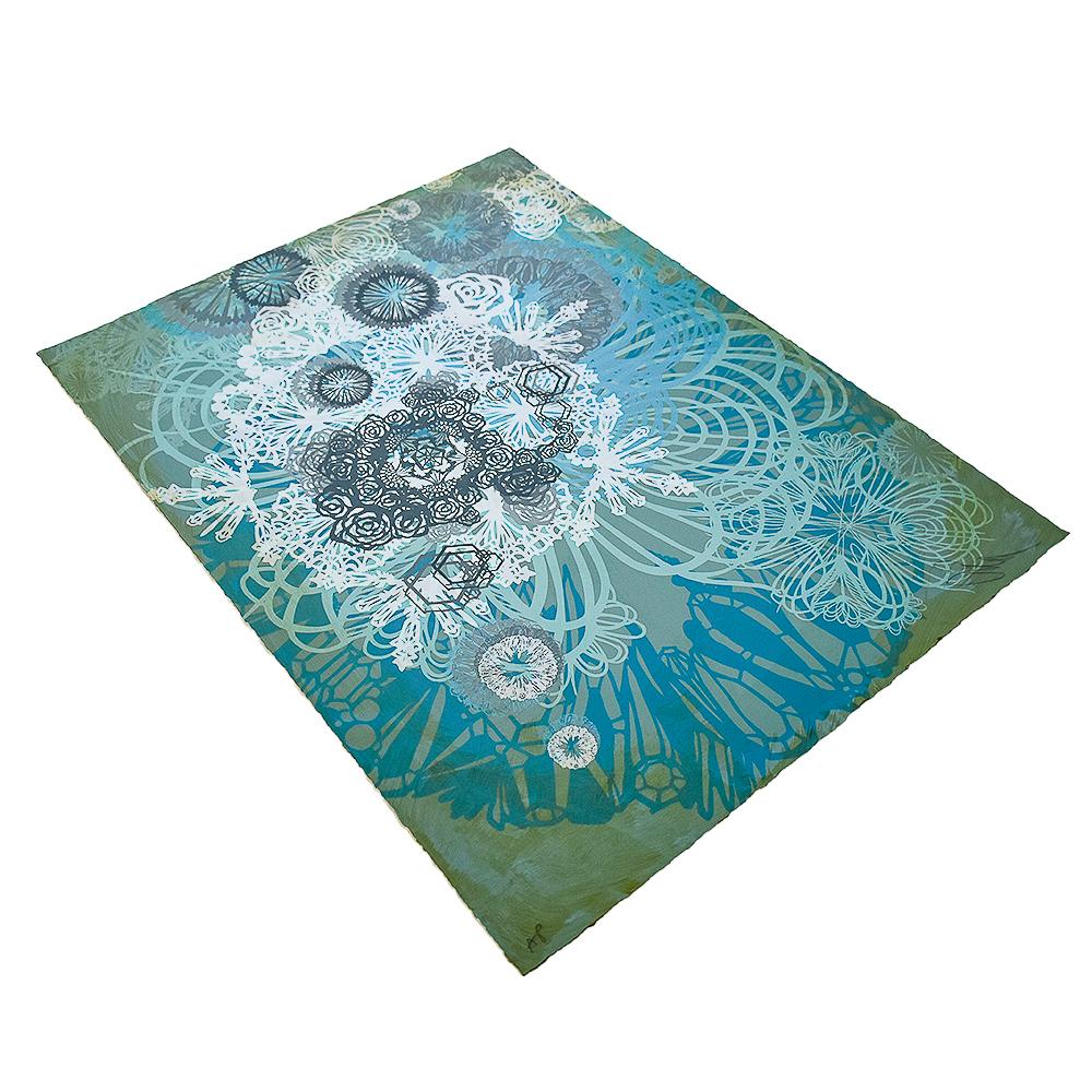 Snow Blossoms (épreuve d'artiste unique embellie à la main) en vente 2