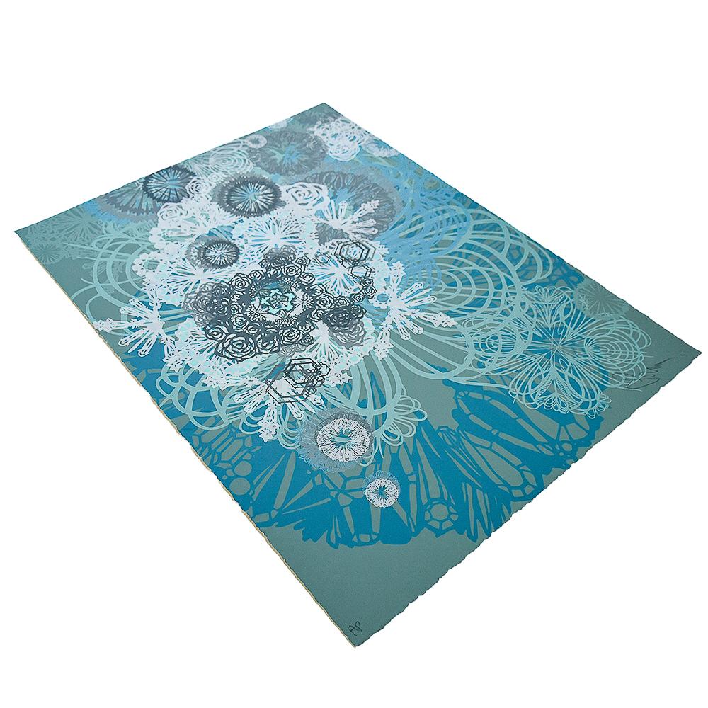 Snow Blossoms (épreuve d'artiste unique embellie à la main) en vente 2