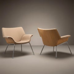 Swoop Plywood Lounge Chairs in Wool & Ash by Brian Kane for Herman Miller, Pair