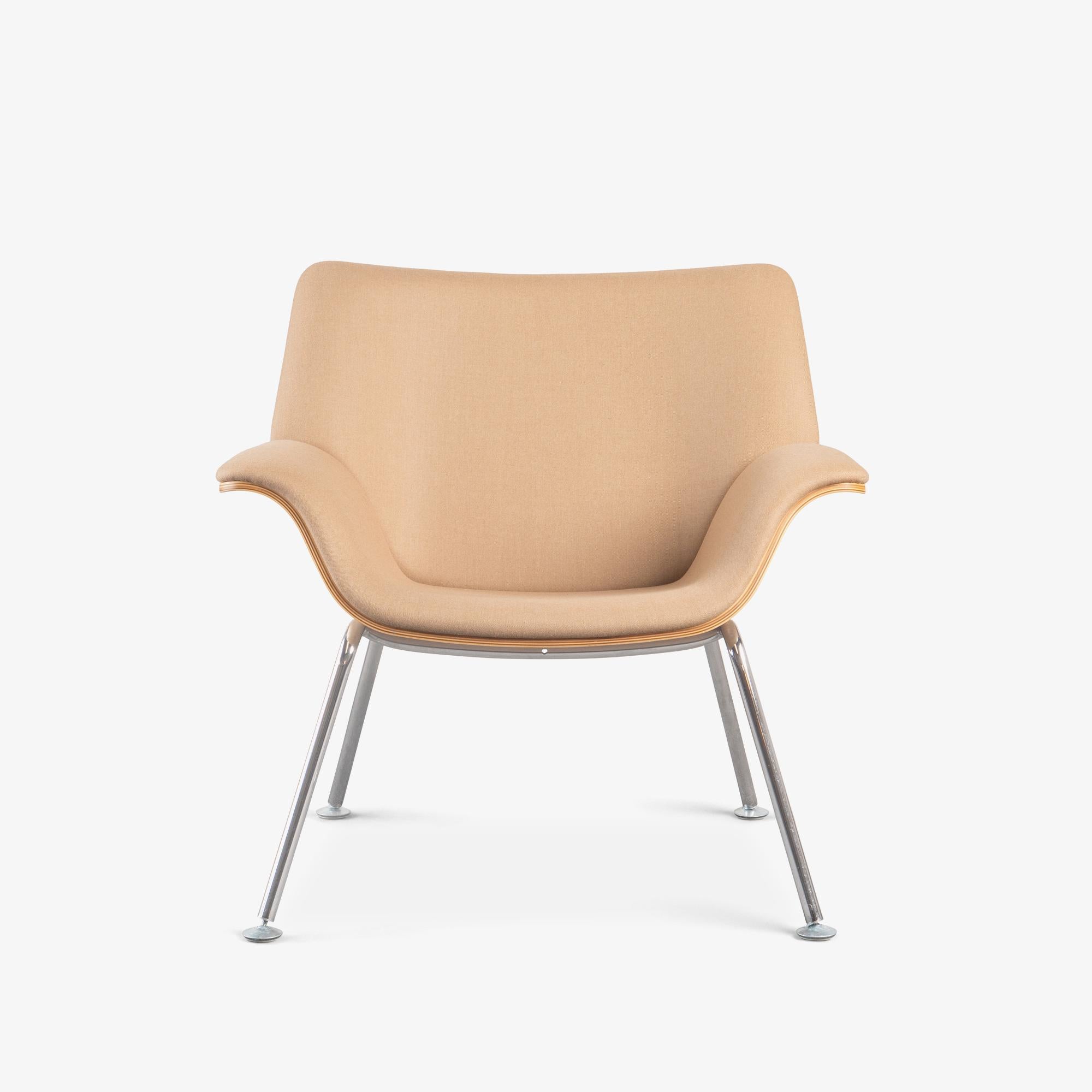 Mid-Century moderno Sedie da salotto in compensato Swoop in lana e frassino di Brian Kane per Herman Miller, Coppia in vendita