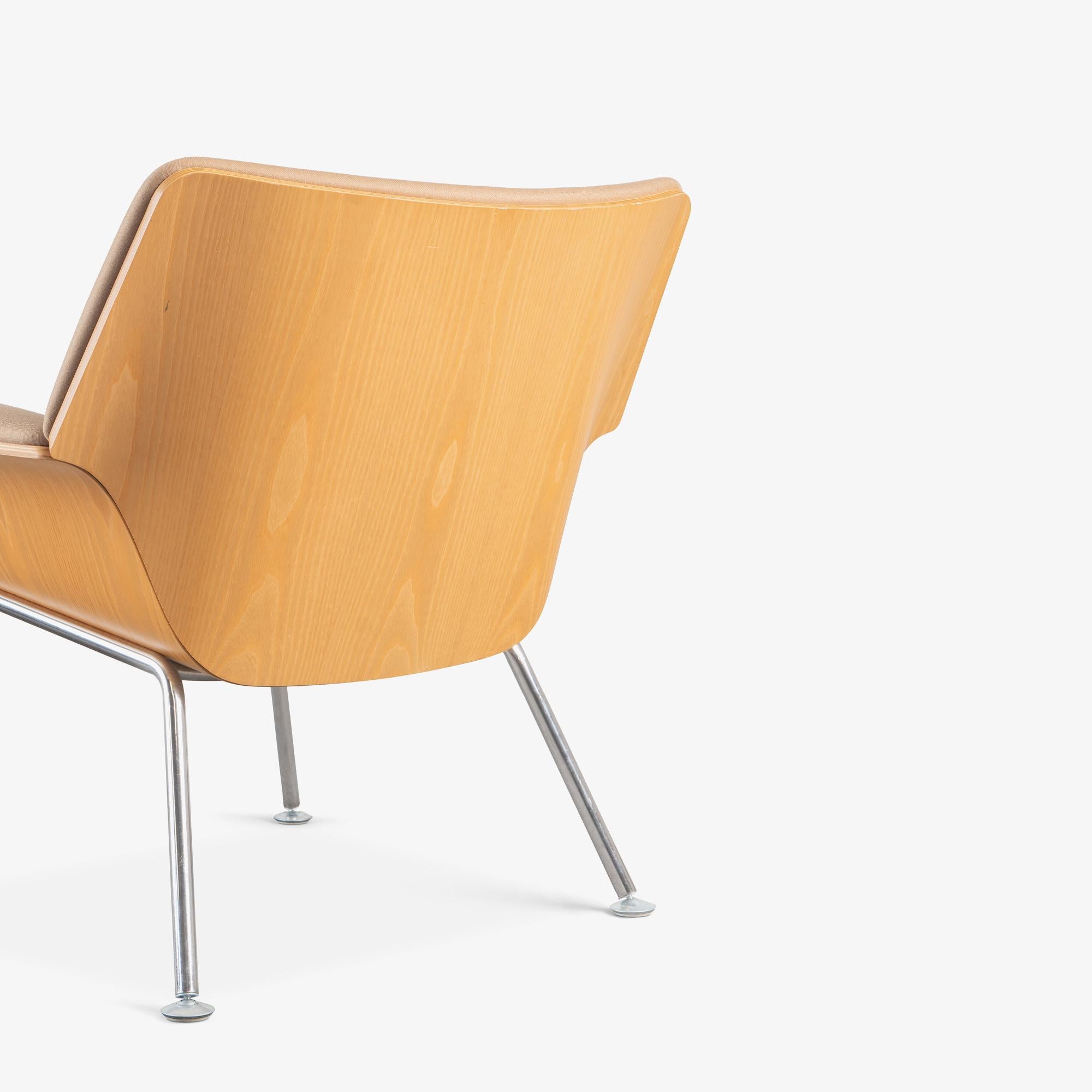 Sedie da salotto in compensato Swoop in lana e frassino di Brian Kane per Herman Miller, Coppia in vendita 1