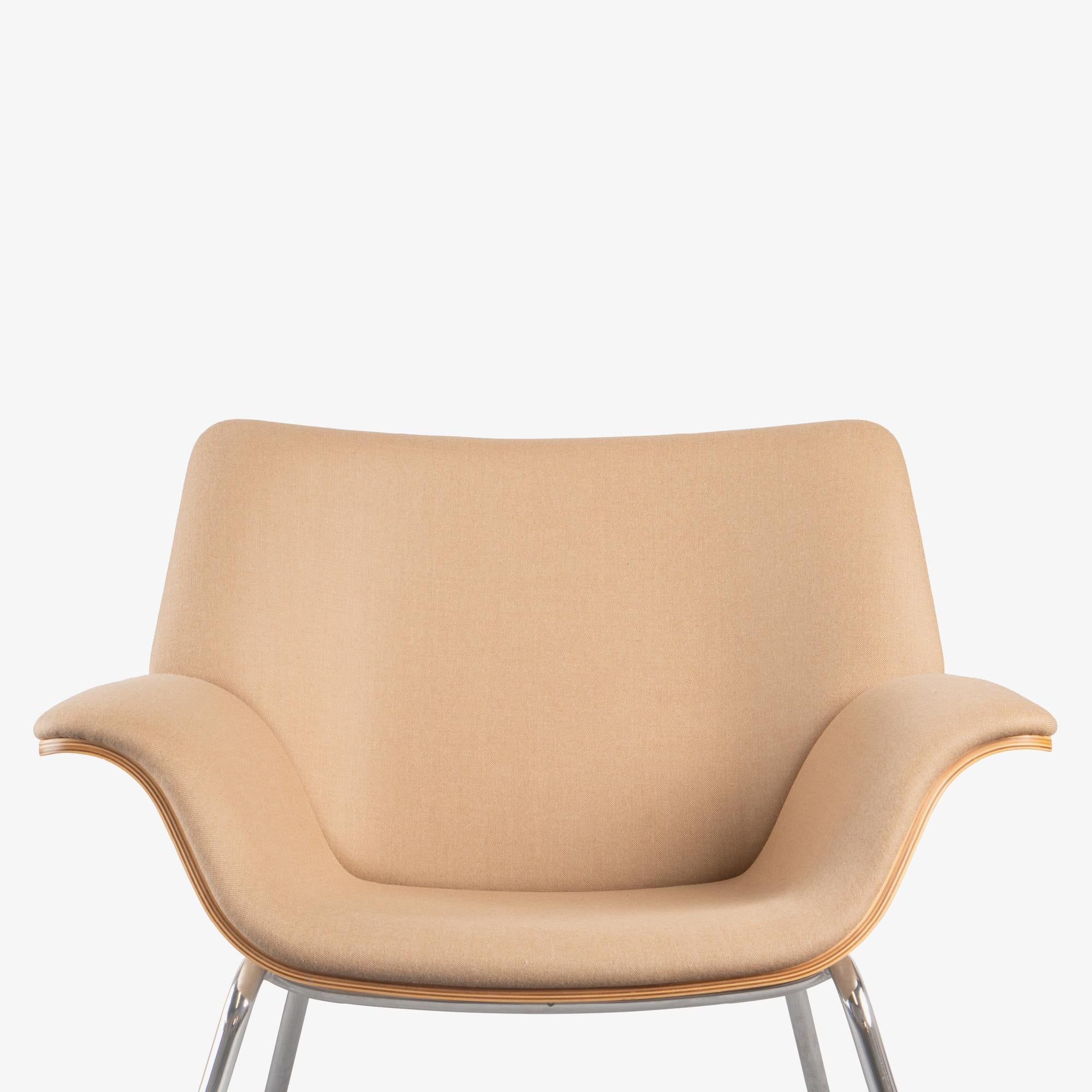 Sedie da salotto in compensato Swoop in lana e frassino di Brian Kane per Herman Miller, Coppia in vendita 2