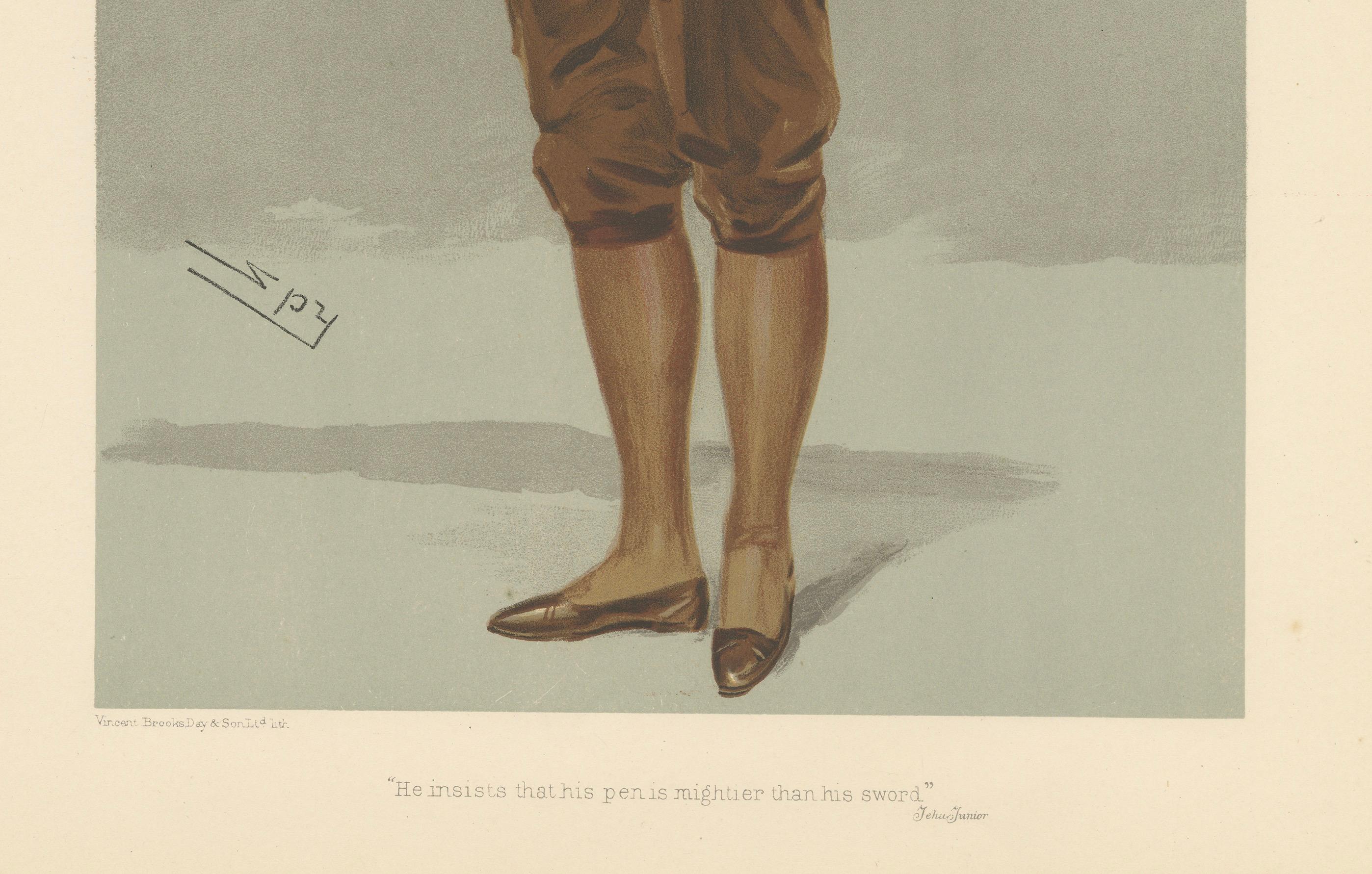 word and Pen: Egerton Castle, a Dual Virtuoso in Vanity Fair 1905 von „Spy“ (Frühes 20. Jahrhundert) im Angebot