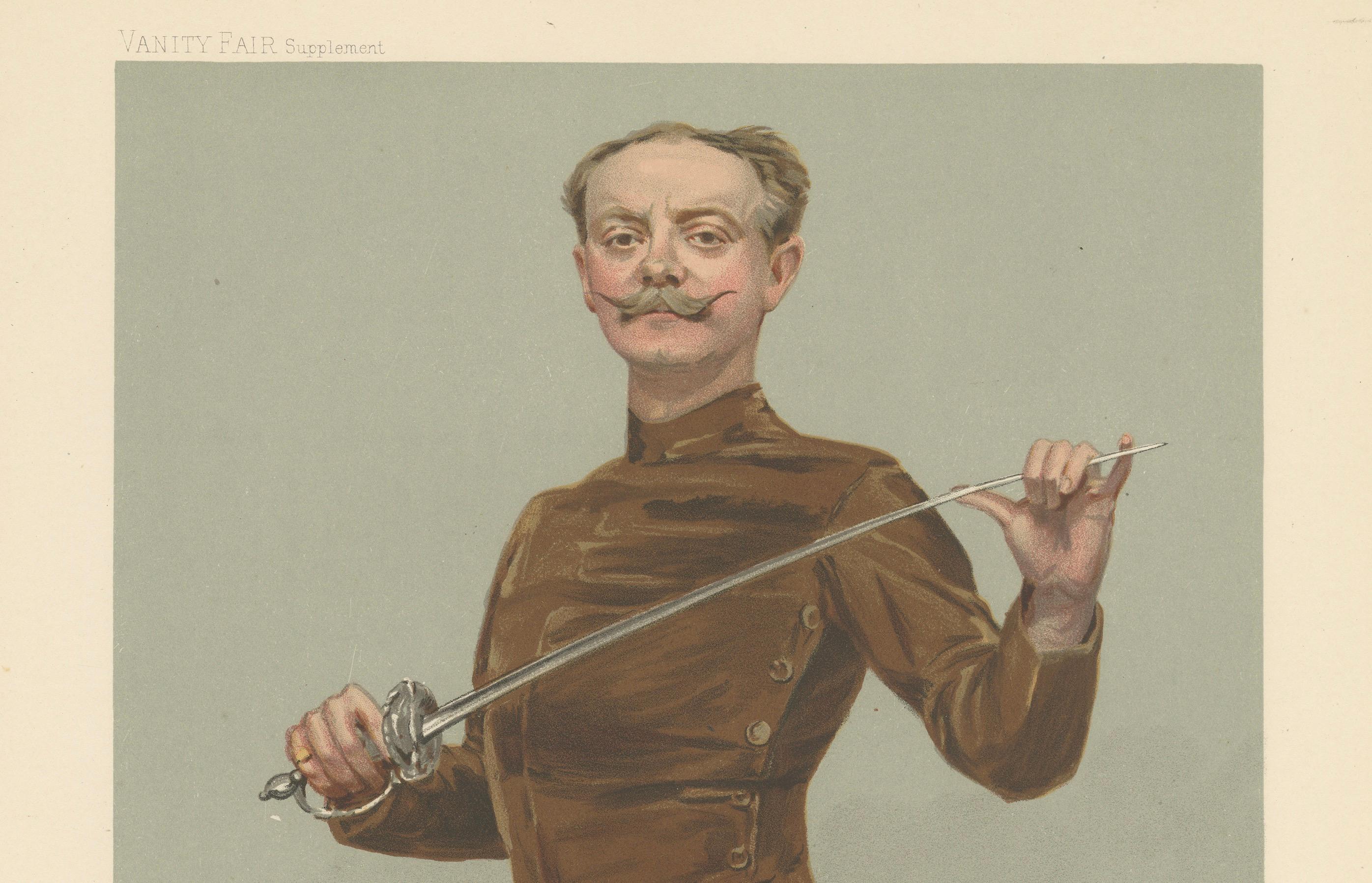 word and Pen: Egerton Castle, a Dual Virtuoso in Vanity Fair 1905 von „Spy“ (Papier) im Angebot