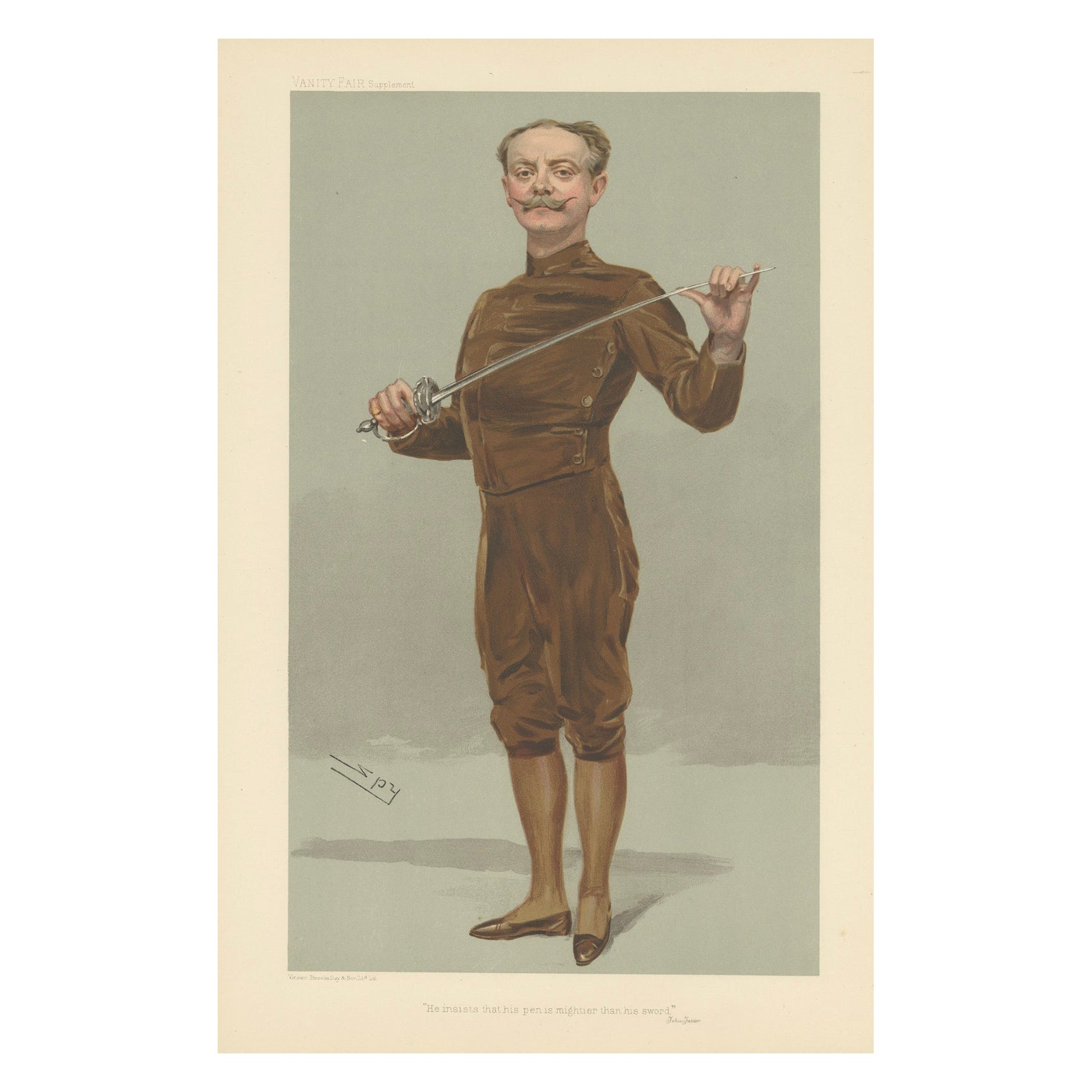 Sword and Pen: Egerton Castle, a Dual Virtuoso in Vanity Fair 1905 by 'Spy'